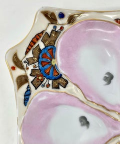 Antique "Marx, Gutherz & Carlsbad" Royal Vienna Porcelain Oyster Plate, Ca. 1900