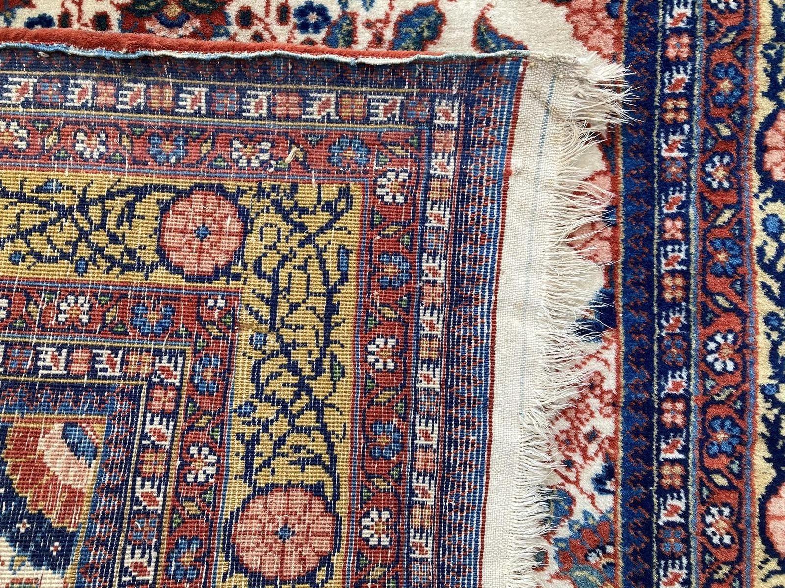 Antique Mashad Rug 1.34m X 0.79m For Sale 8