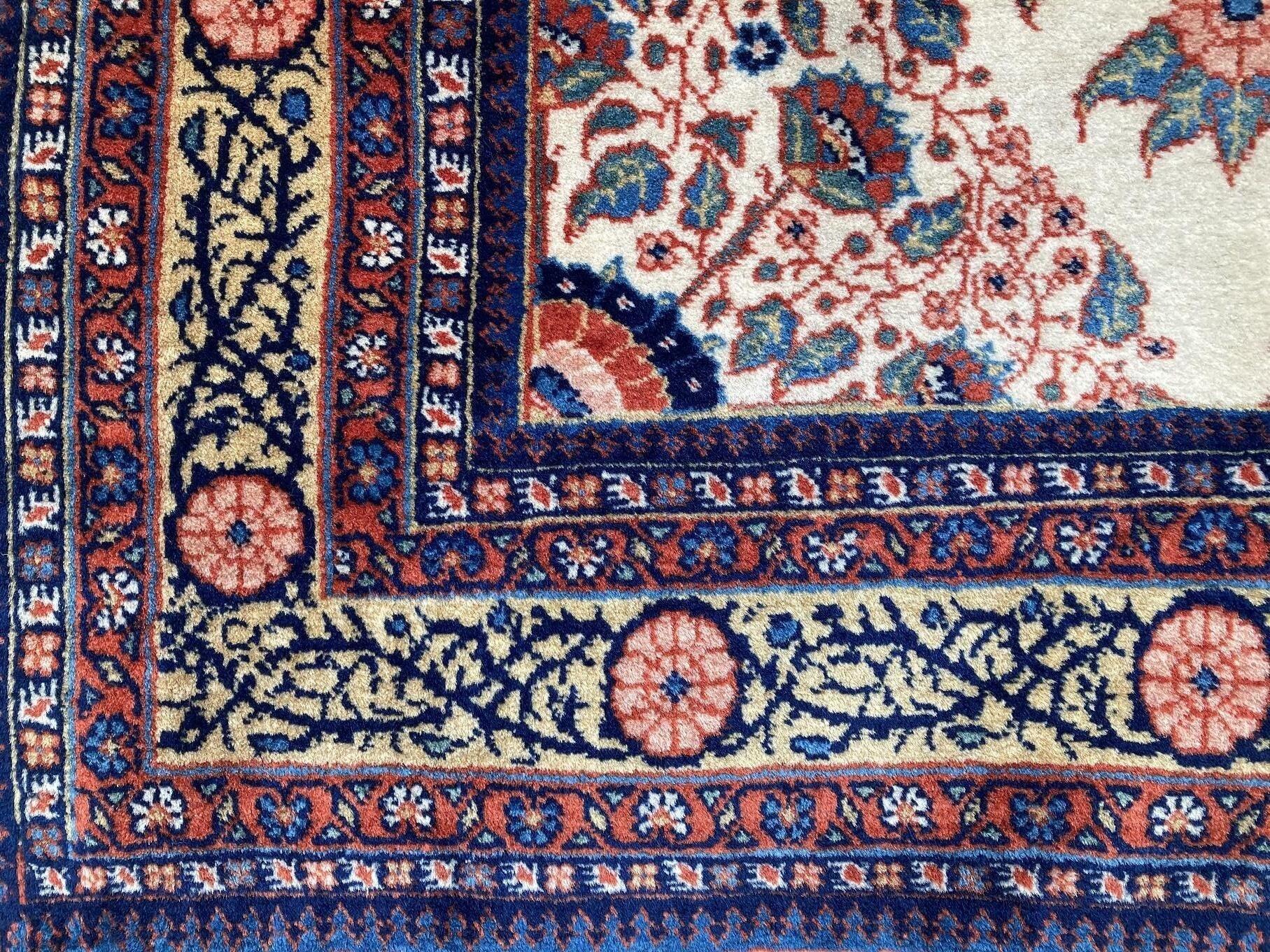 Wool Antique Mashad Rug 1.34m X 0.79m For Sale
