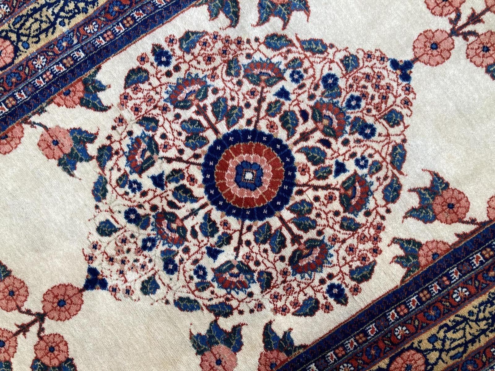 Antique Mashad Rug 1.34m X 0.79m For Sale 4