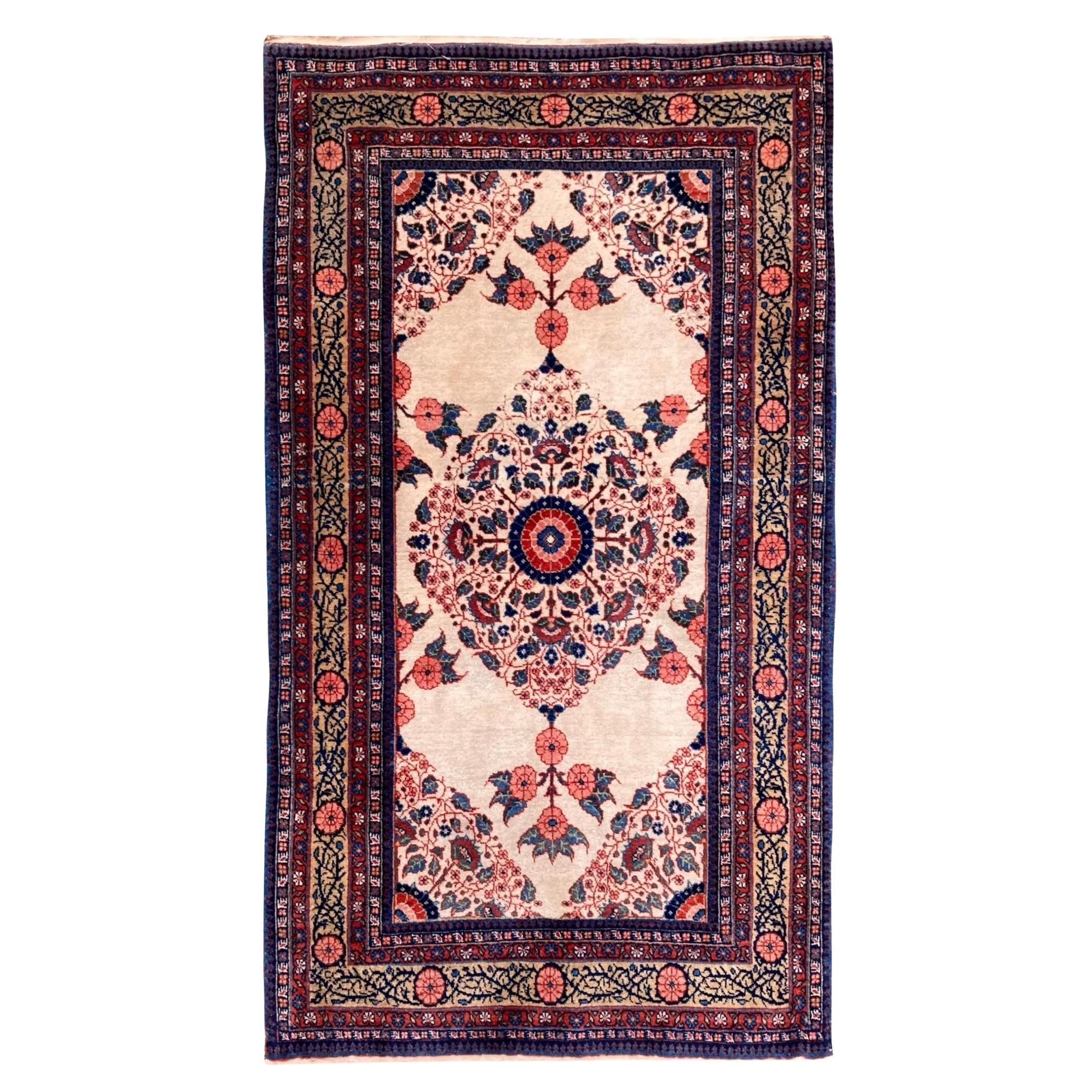 Antiker Mashad-Teppich 1,34 m X 0,79 m, antik