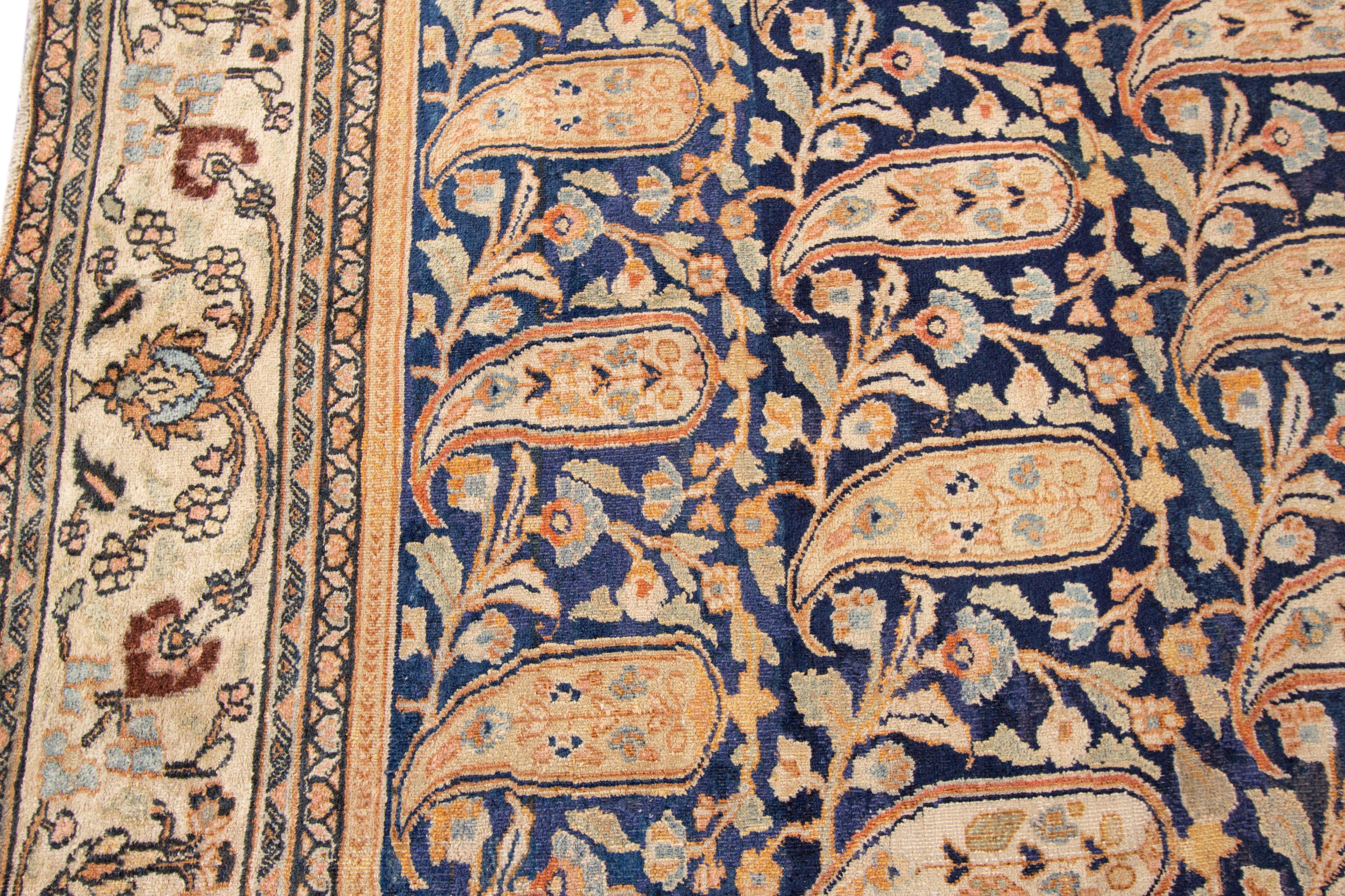 Antique Mashad Runner Rug In Good Condition For Sale In Norwalk, CT