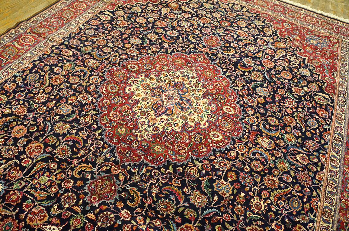 Antique Mashhad rug, Size: 8' 2'' x 11' 1''.