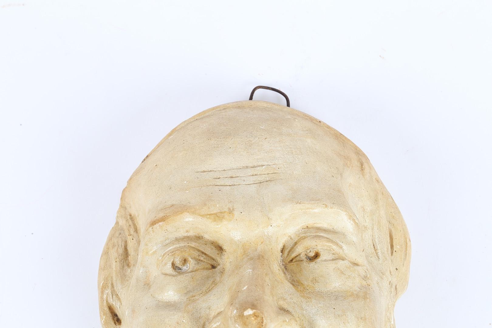 Effet bronze Masque antique, Ivoory Wall Hanging Sculpture Human Face Vizard, Man Effigy Statue en vente