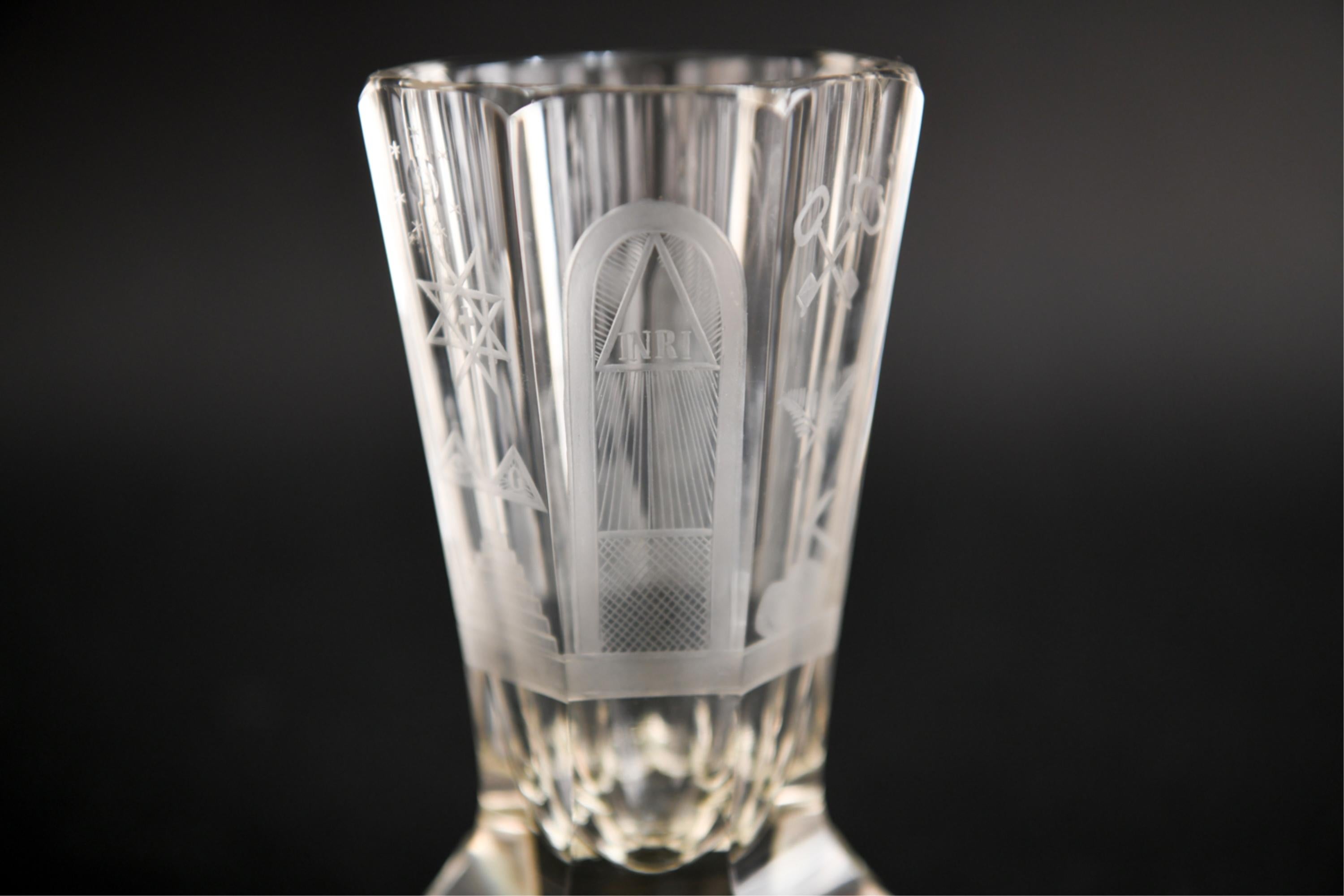 engraved glass cups