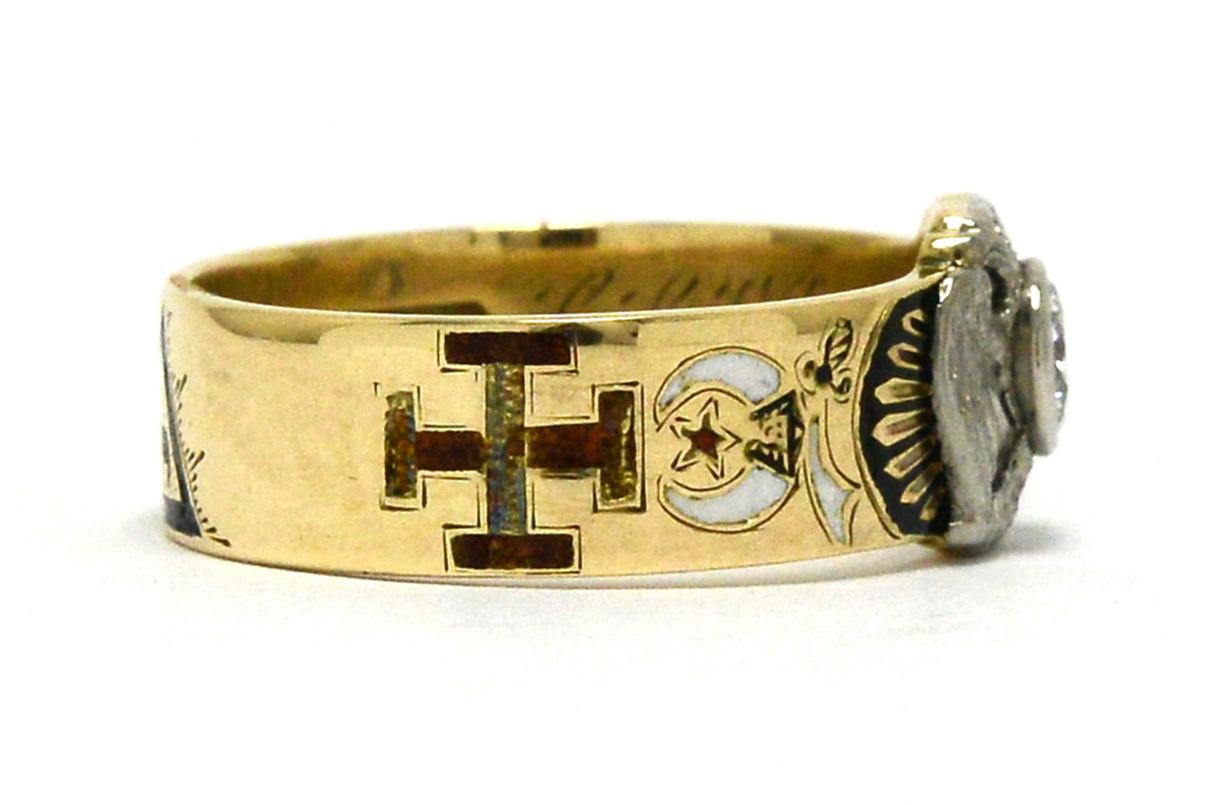 memento mori masonic ring