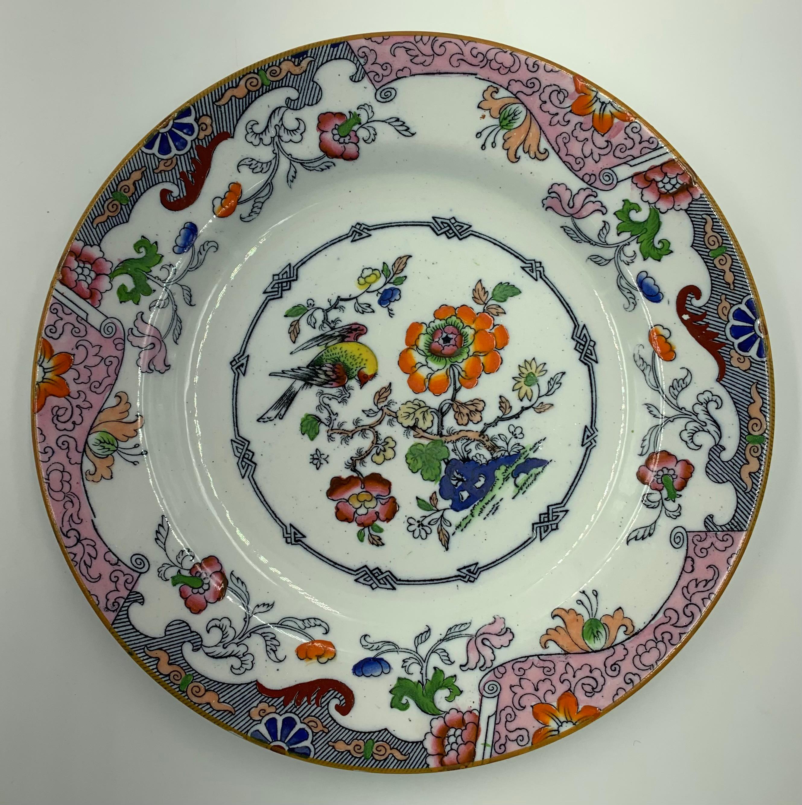 Ensemble de 12 assiettes anciennes en Ashworth Ironstone, Angleterre, 1862-1880 en vente 4