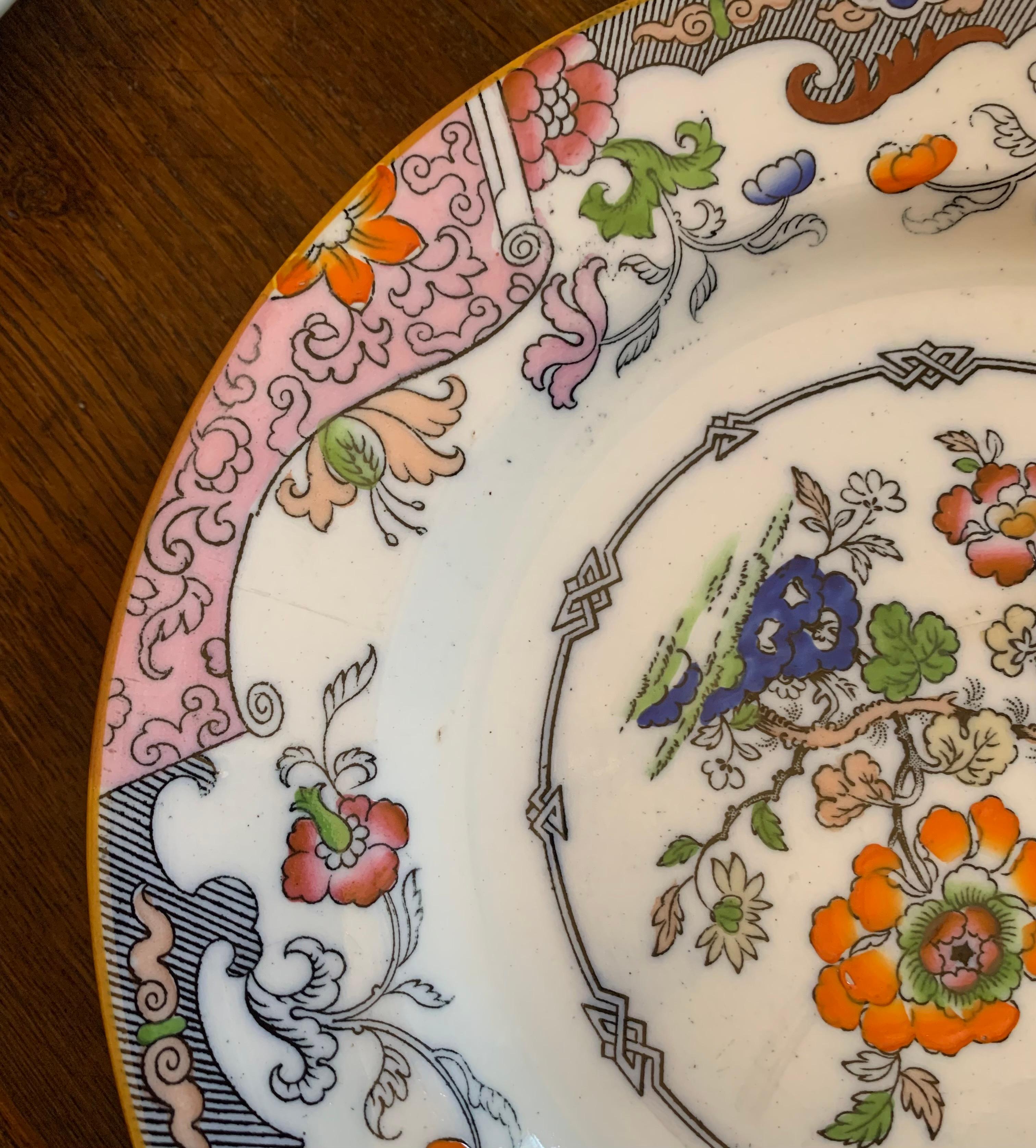 Anglais Ensemble de 12 assiettes anciennes en Ashworth Ironstone, Angleterre, 1862-1880 en vente