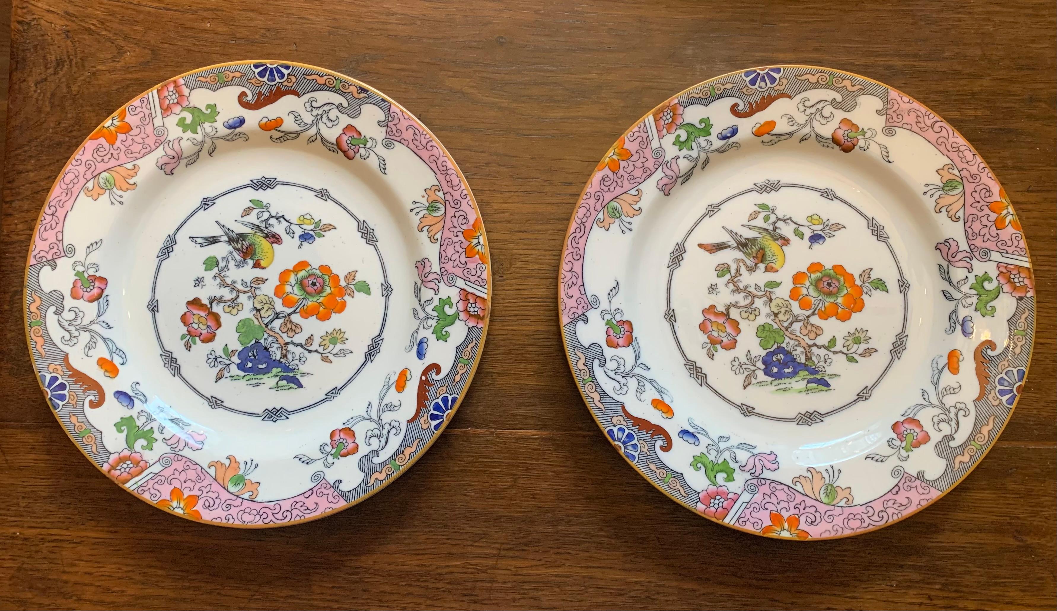 Ensemble de 12 assiettes anciennes en Ashworth Ironstone, Angleterre, 1862-1880 en vente 1