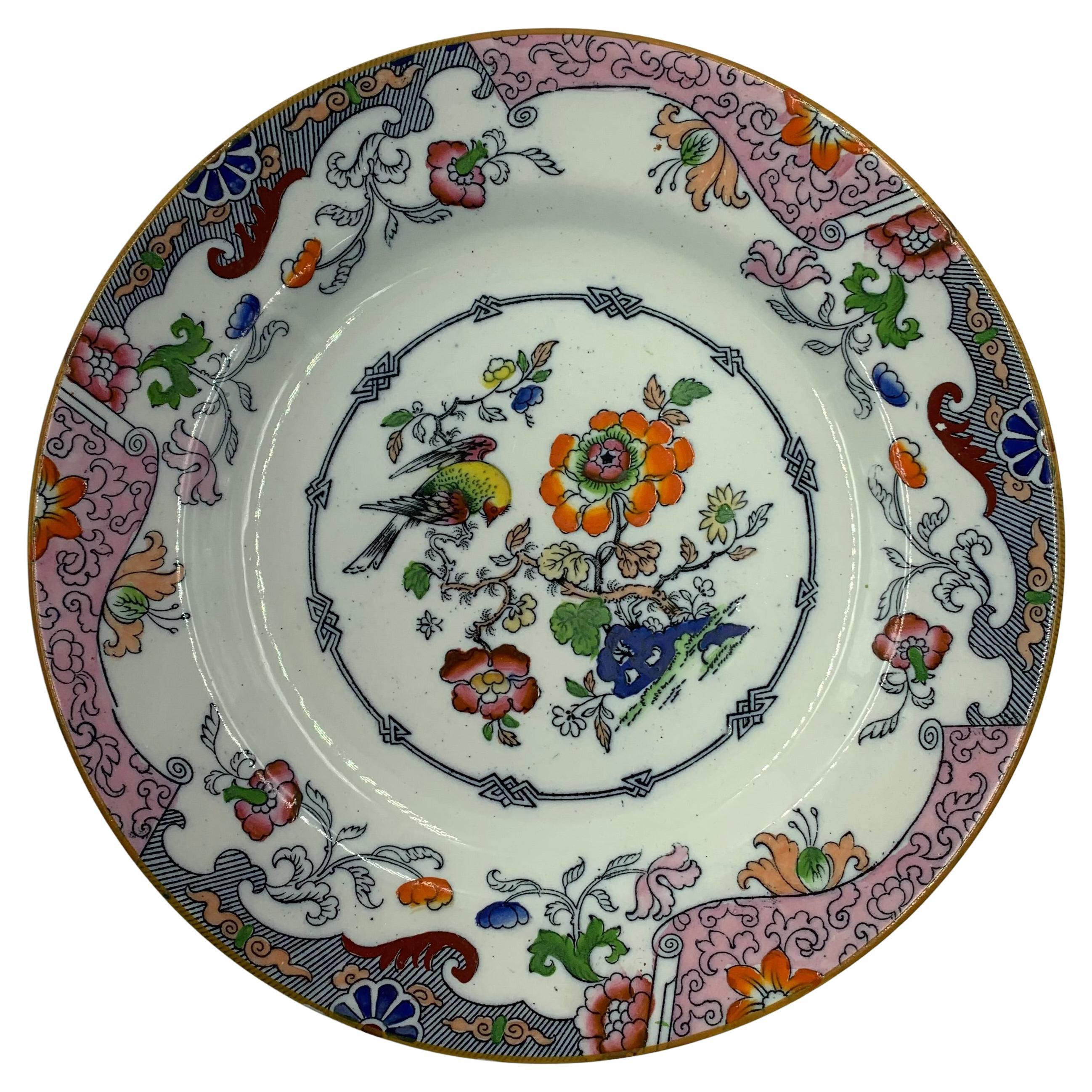 Ensemble de 12 assiettes anciennes en Ashworth Ironstone, Angleterre, 1862-1880