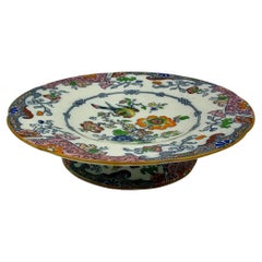 Antiker Mason's Ironstone Chinoiserie-Fußkompott, England, um 1870