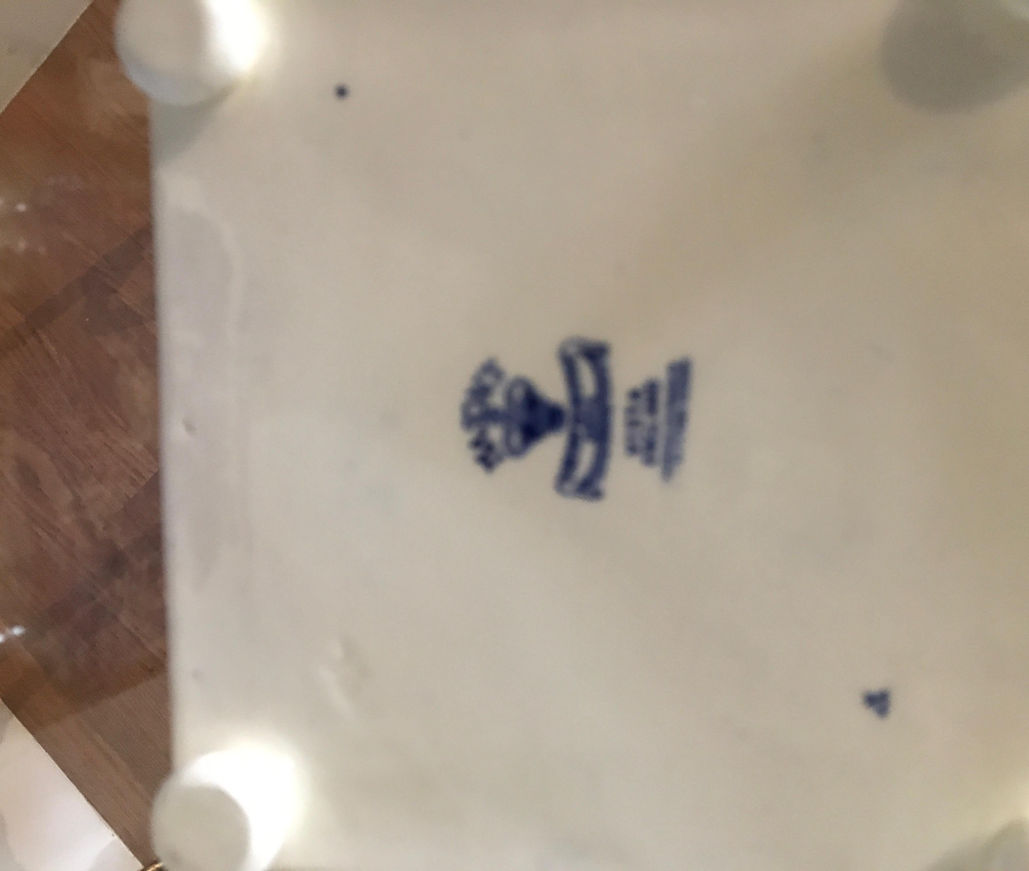 Antique Mason's  Four Piece Ironstone Blue Willow English Tea Set For Sale 2