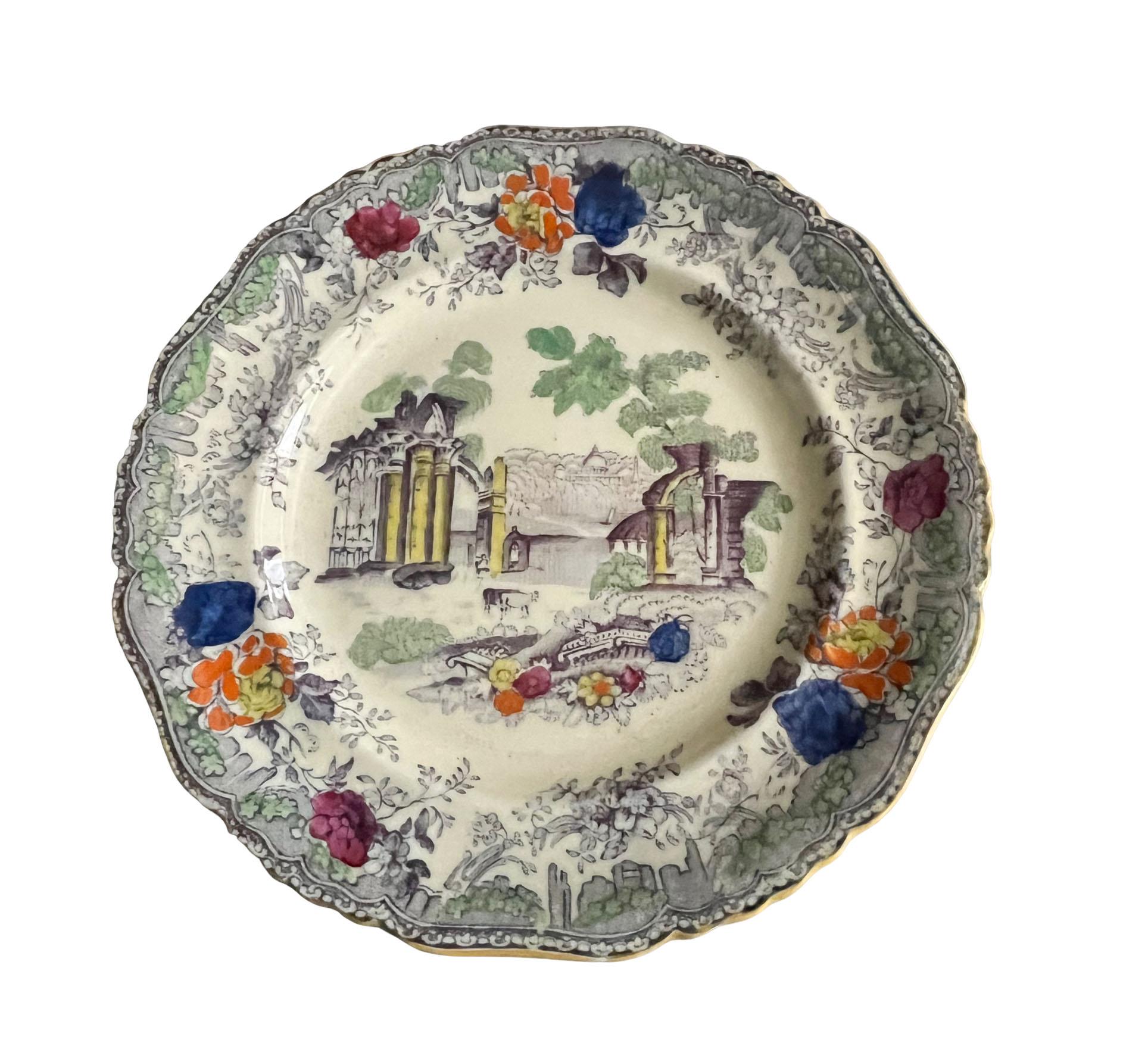 English Antique Mason's Ironstone China Plate For Sale