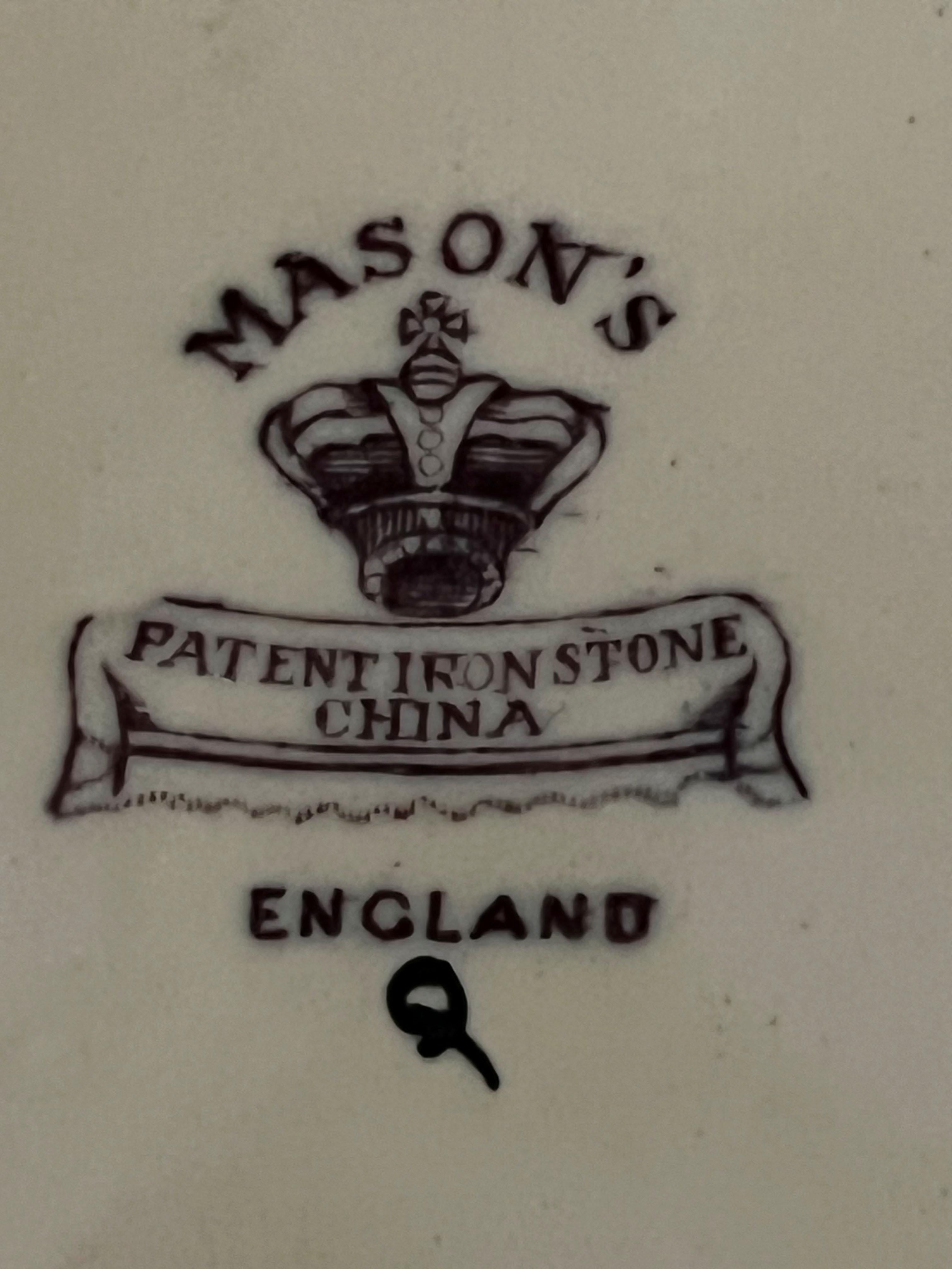 Antique Mason's Ironstone China Plate In Good Condition For Sale In Clearwater, FL
