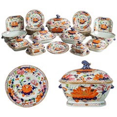 Antique Mason's Ironstone China Water Lily Pattern Part Dinner Service