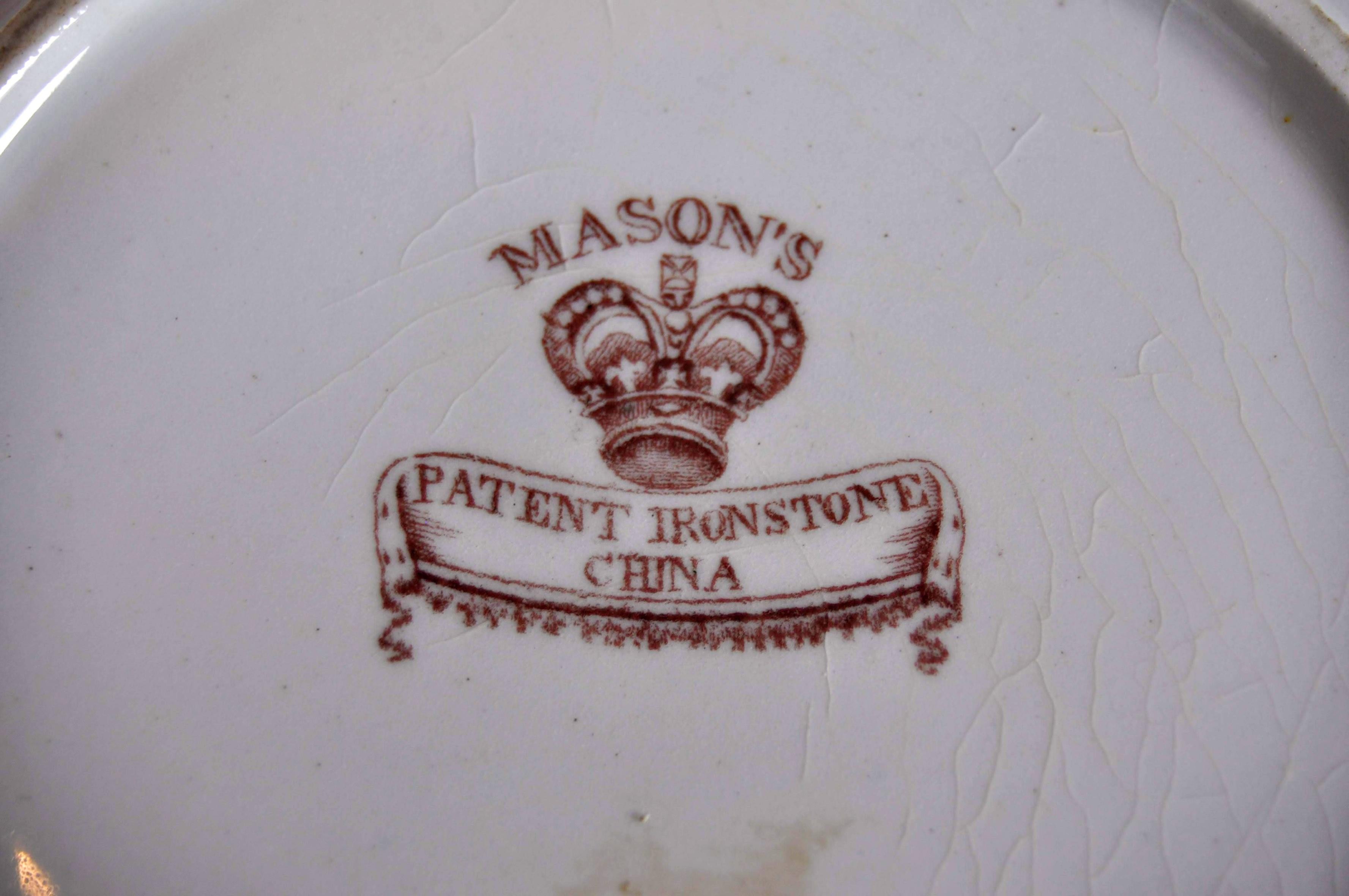 19th Century Antique Mason's Ironstone Imari Pattern Finest Gilding and Sculpted Plate For Sale