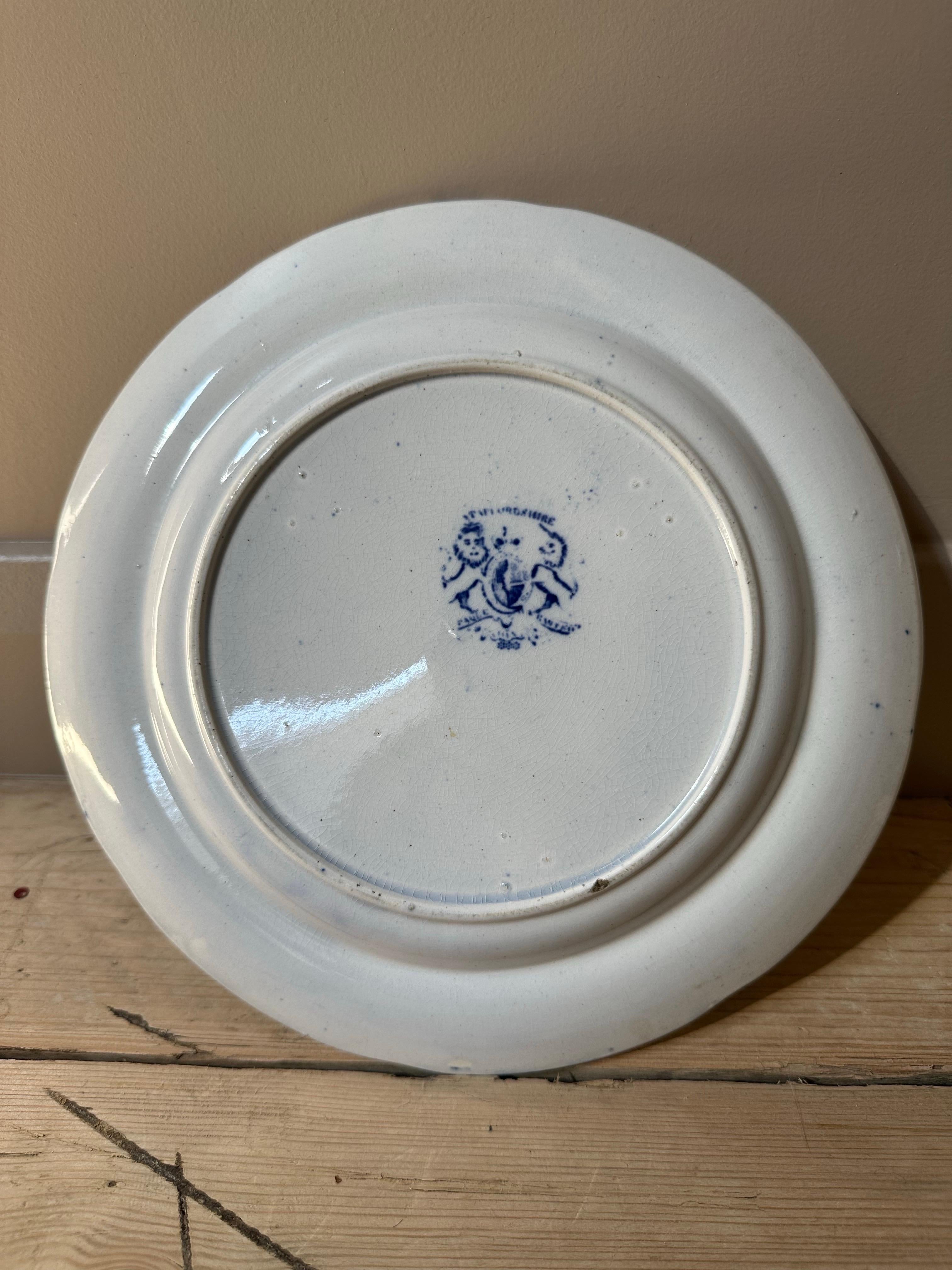 Ancienne assiette de Mason's Ironstone - motif de saule bleu, Circa 1820 en vente 1