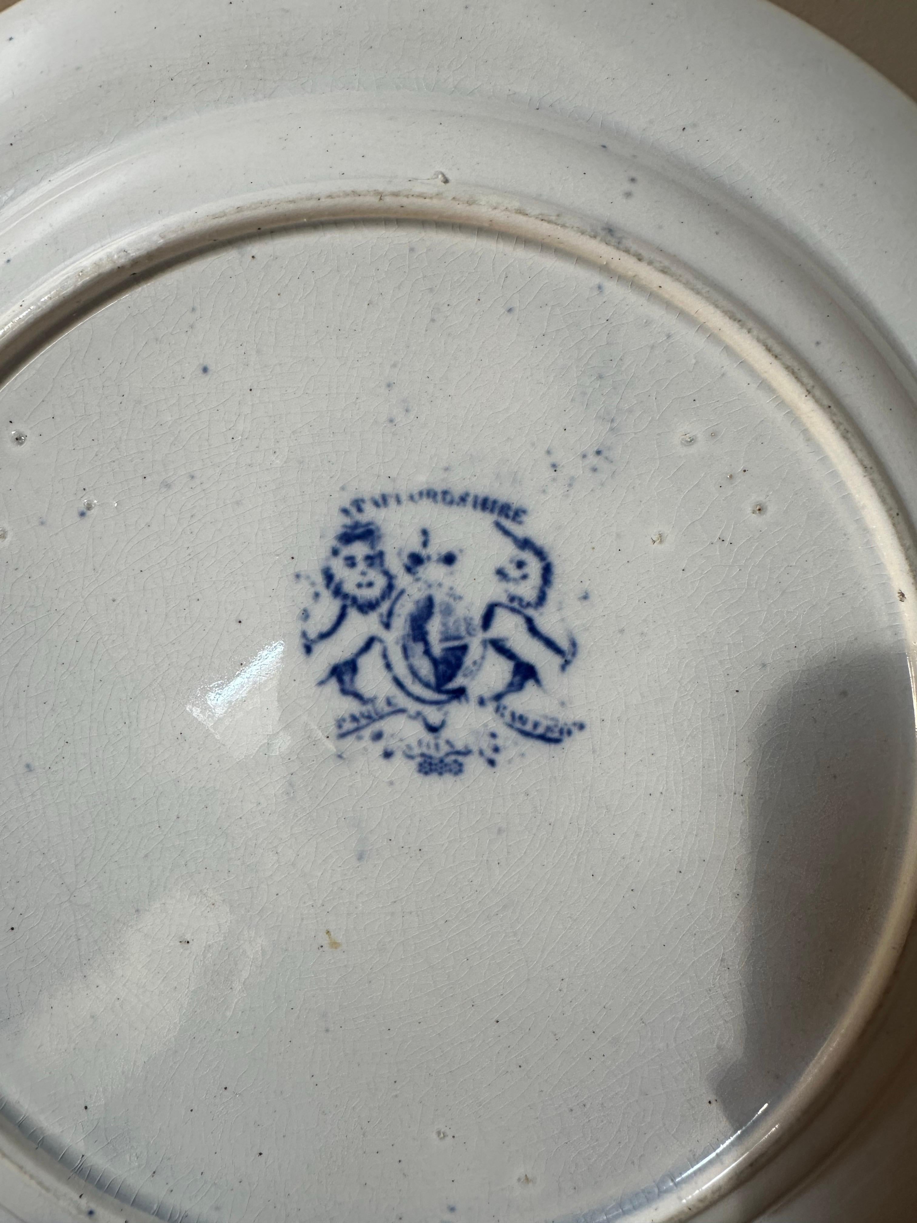 Ancienne assiette de Mason's Ironstone - motif de saule bleu, Circa 1820 en vente 2
