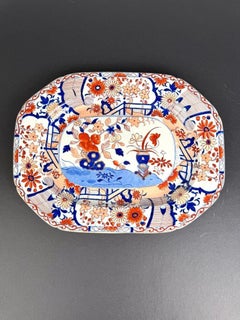 Antike Mason’s-Platte aus Ironstone, handbemalt mit einem Imari-Muster aus Japan, um 1815