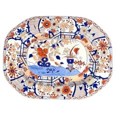 Antike Mason’s-Platte aus Ironstone, handbemalt mit einem Imari-Muster aus Japan, um 1815