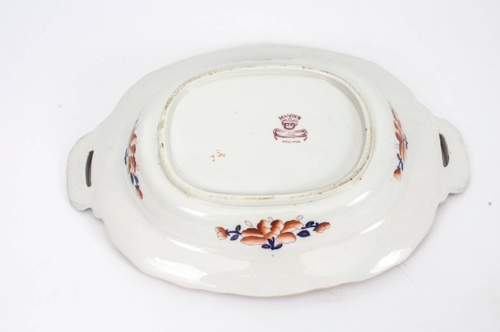 Antique Mason's Patent Ironstone Dinner Service, 19th Century 12