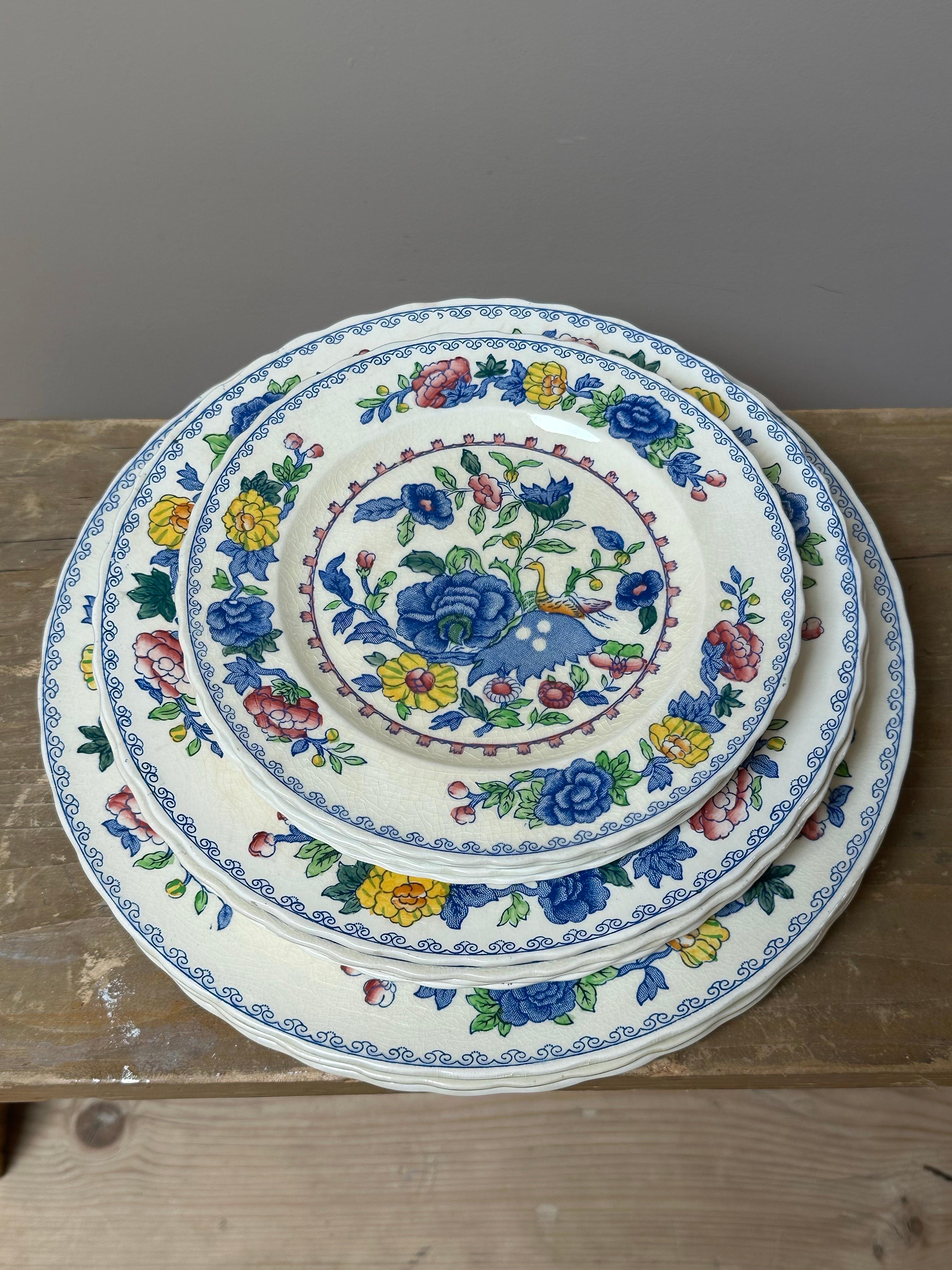 Antique Mason's “Regency” Ironstone Dinnerware Set, England, Circa