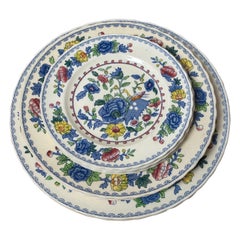 Antique Mason’s “Regency” Ironstone Dinnerware Set, England, Circa 1930, 11 Piec