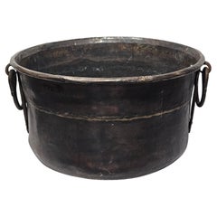 Antique Massive Heavy Solid Hammered Copper Bucket