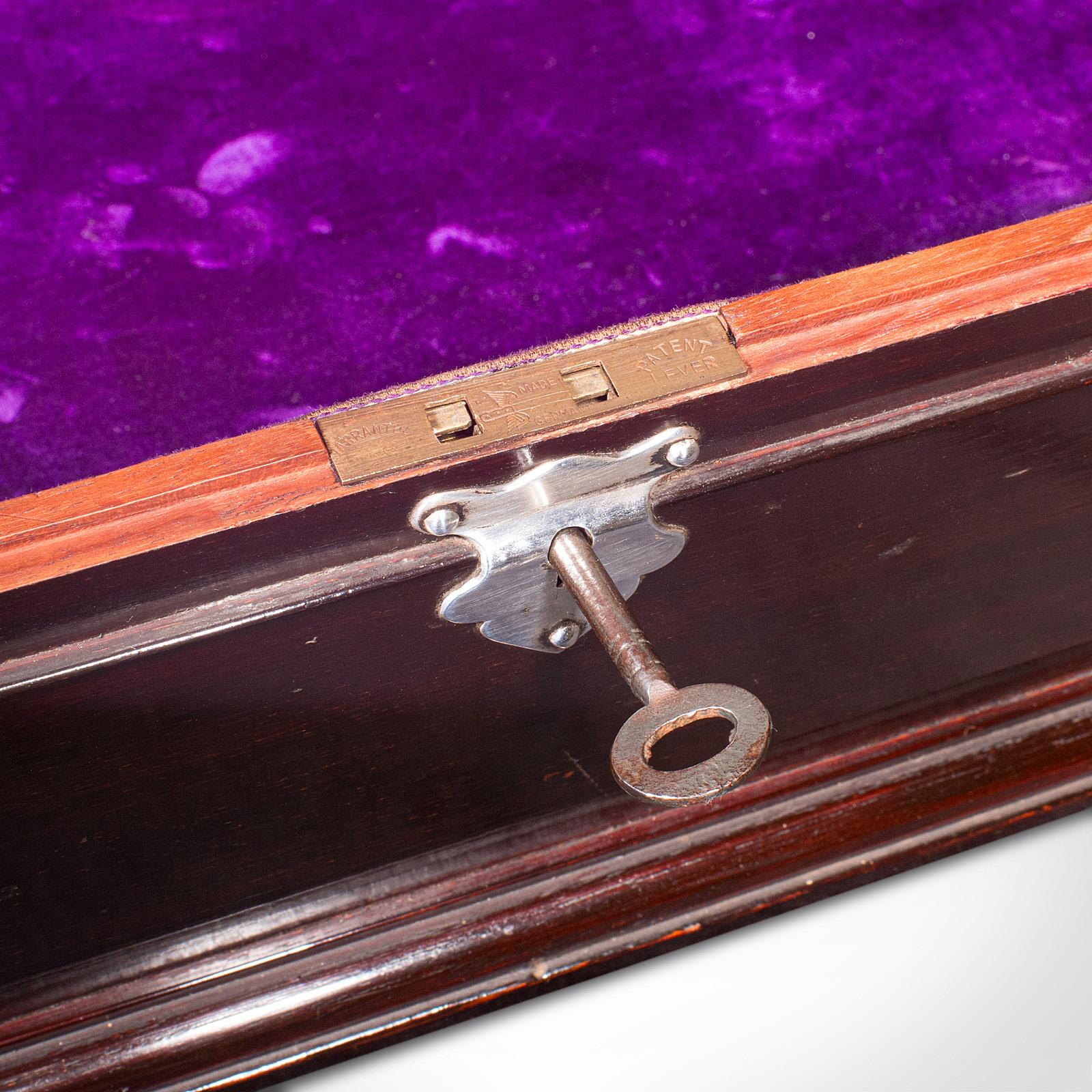 Antigua caja de jubilación de maestro artesano, inglesa, caja de recuerdos, victoriana en venta 4