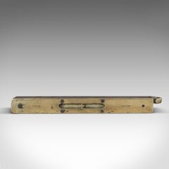 Antique Master Craftsman's Spirit Level, English, Brass, Desk, Victorian, 1850