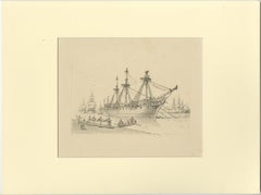 Antique Master Print with a Marine View 'City Canal'