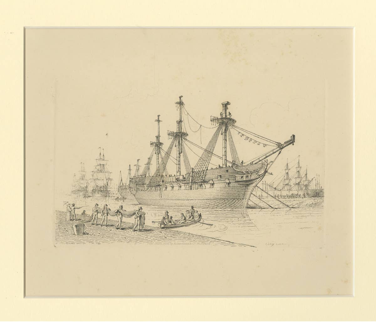 Antique Master Print with a Marine View 'City Canal'