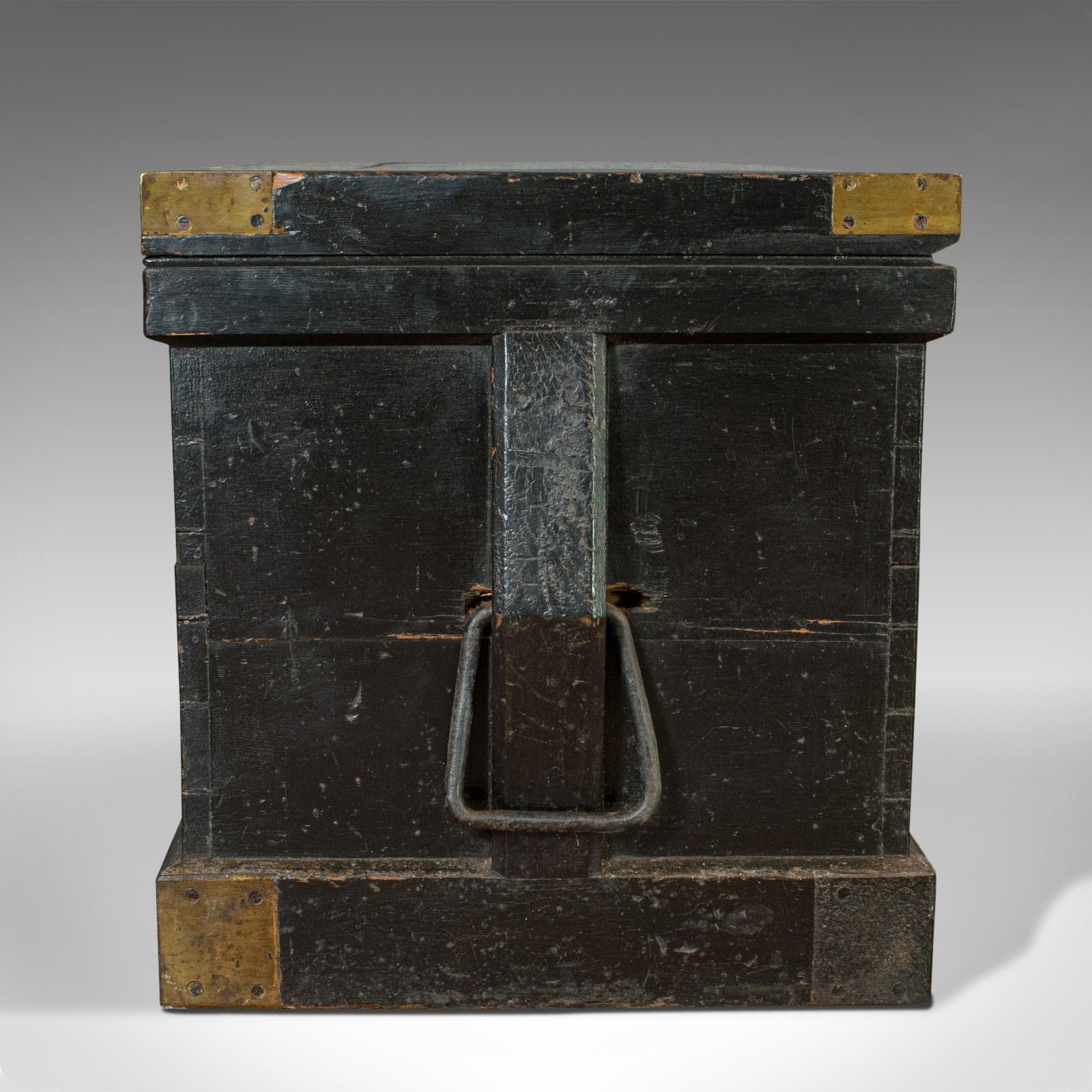 Antike Schifffahrtsmeister-Kommode, englisch, Mahagoni, Werkzeugkoffer, viktorianisch (Ebonisiert) im Angebot