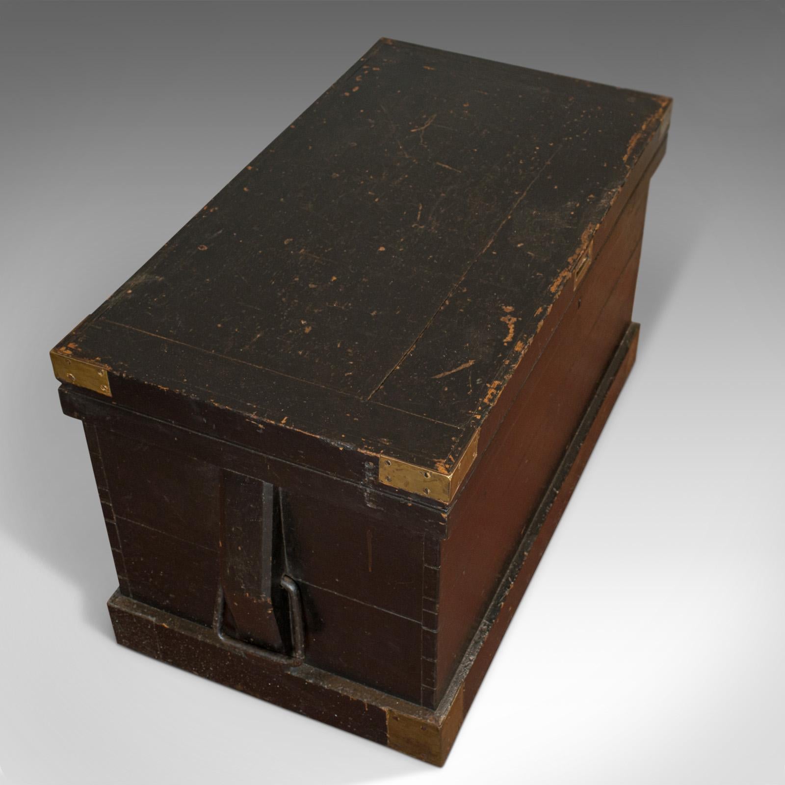 19th Century Antique Master Shipwright's Chest, English, Mahogany, Tool Trunk, Victorian For Sale