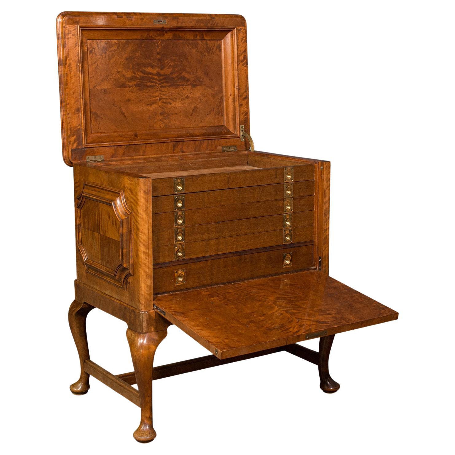 Antique Master Specimen Chest, English, Satinwood, Document Archive, Victorian For Sale