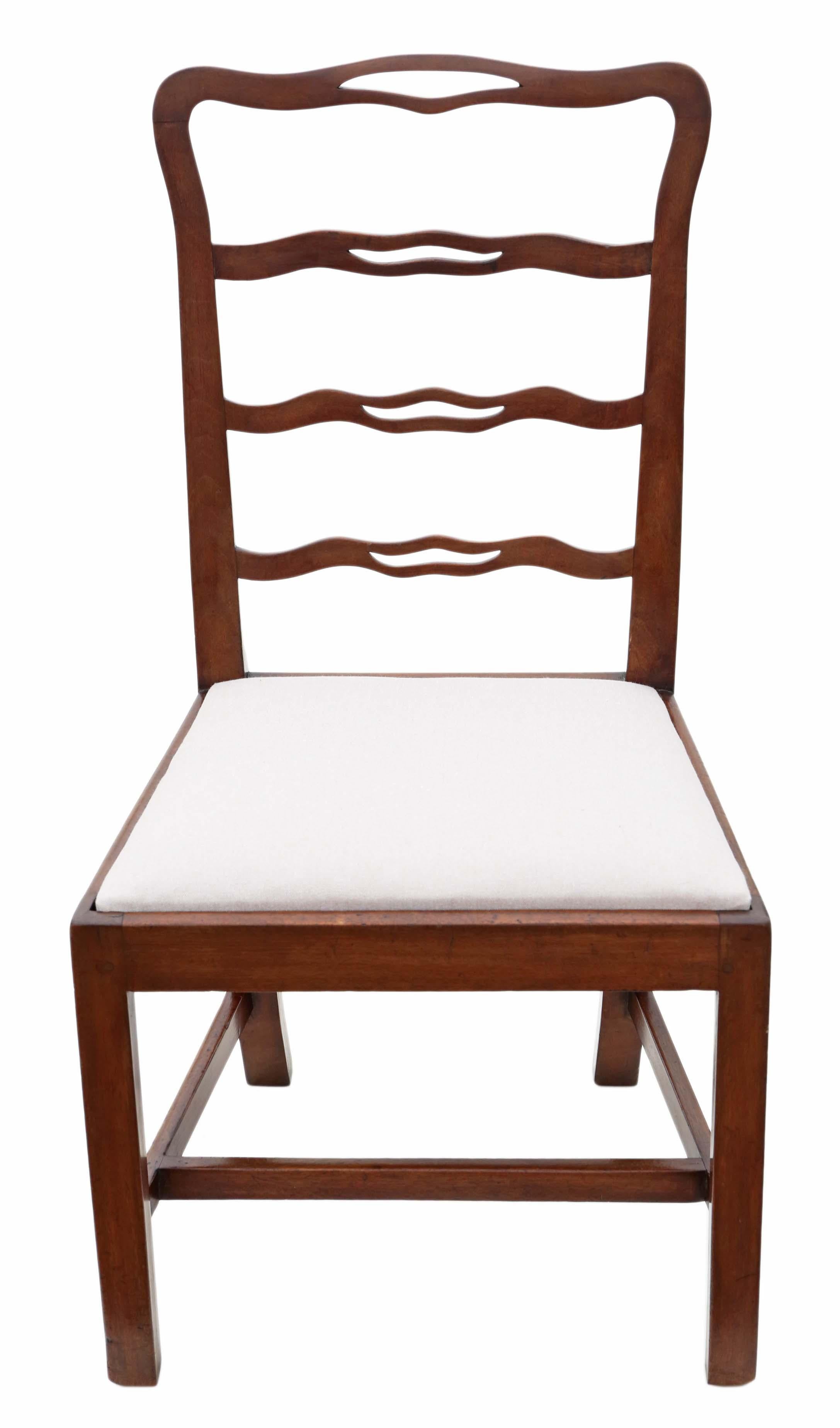 Antique Matched Set of 10 '8+2' Mahogany Georgian Dining Chairs 8