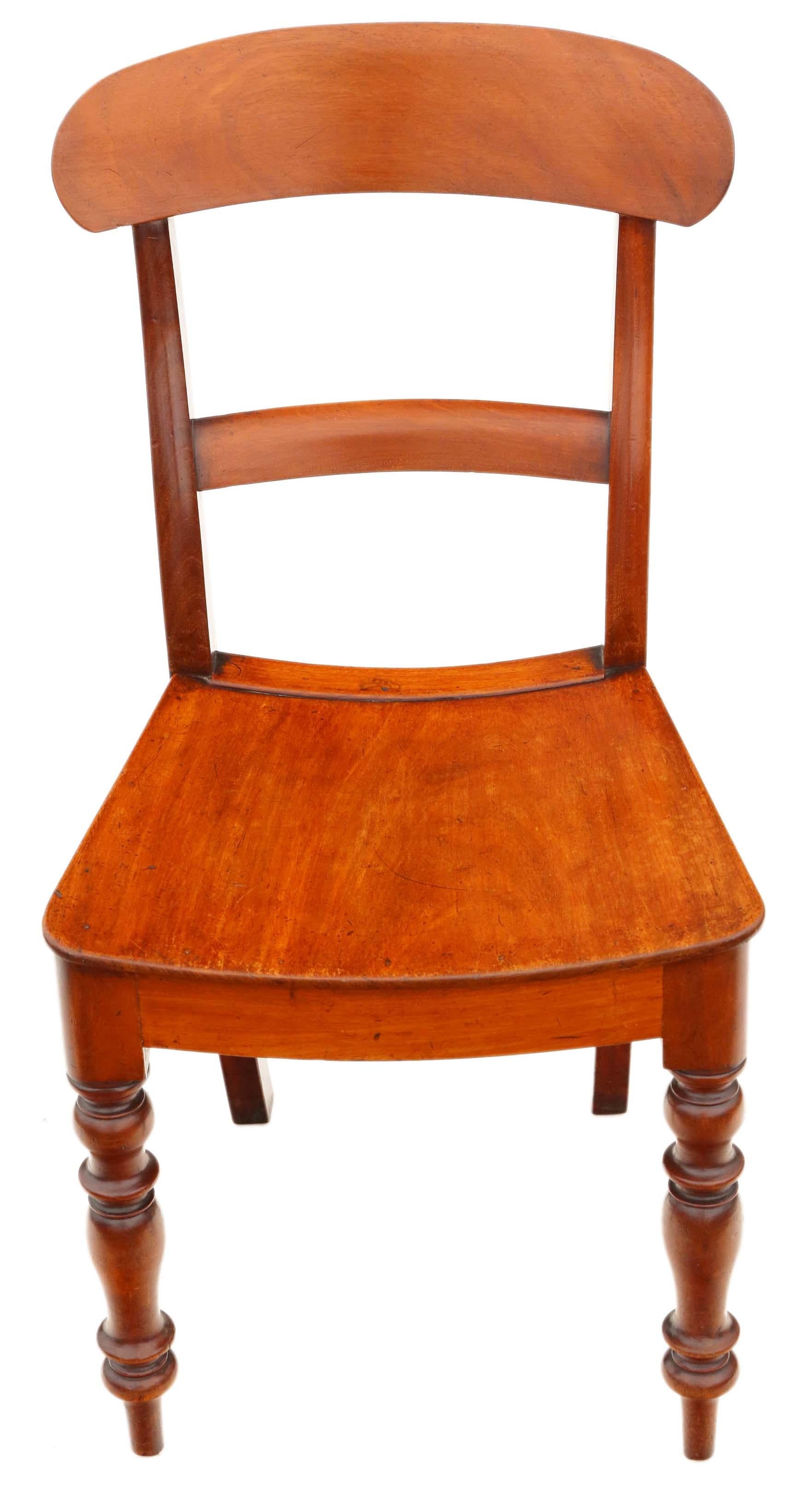 Antique Matched Set of 8 Mahogany Kitchen Dining Chairs, 19th Century 1