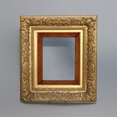 Antique Matching Victorian Velvet Lined Giltwood Painting Frames, circa 1890