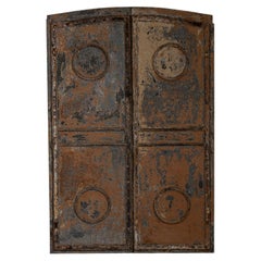 Antique Matte Black Iron Architectural Doors from France, 1900-1909
