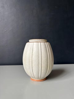 Antique Matte Gray Glazed Vase, Denmark, 1920s