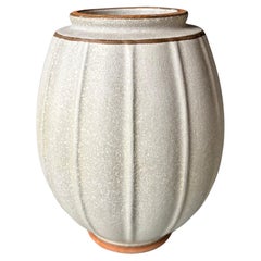 Antique Matte Gray Glazed Vase, Denmark, 1920s