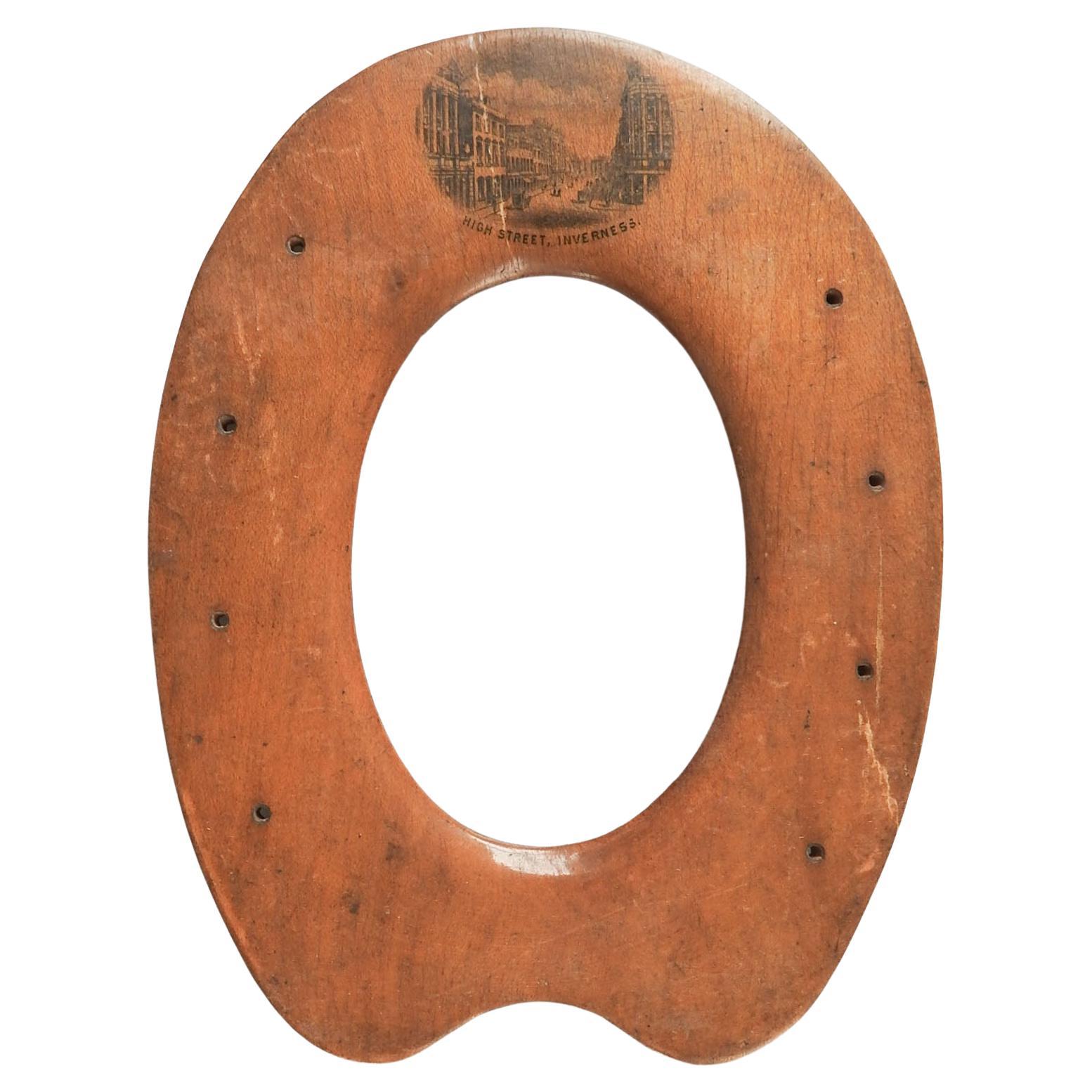 Antique Mauchline Treenware Horseshoe Picture Frame For Sale