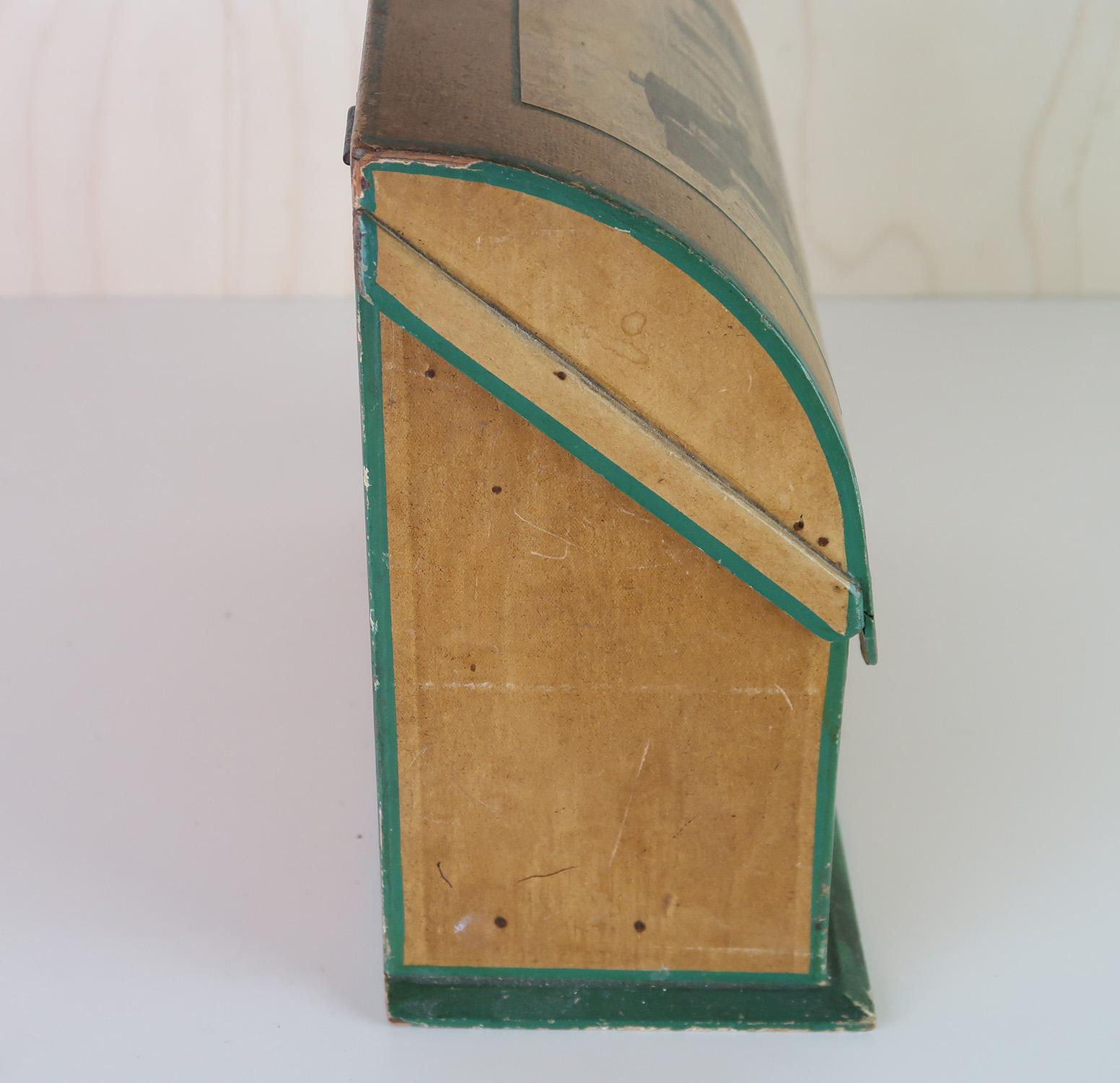 Wood Antique Mauchline Ware Style Letter Box. English C.1850 For Sale