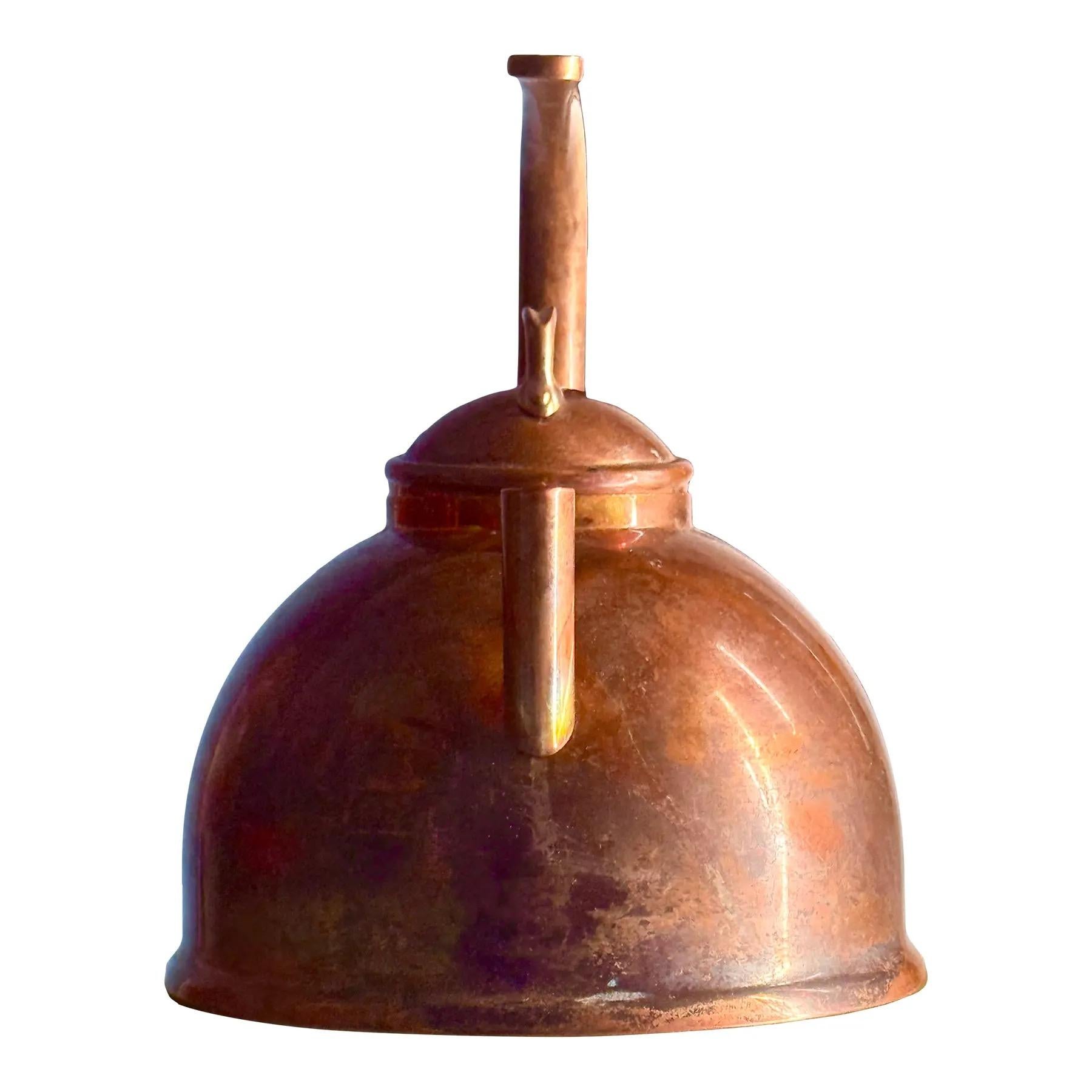 French Antique Mauviel Copper Kettle from the TABLE collection, 3.2-Qt For Sale