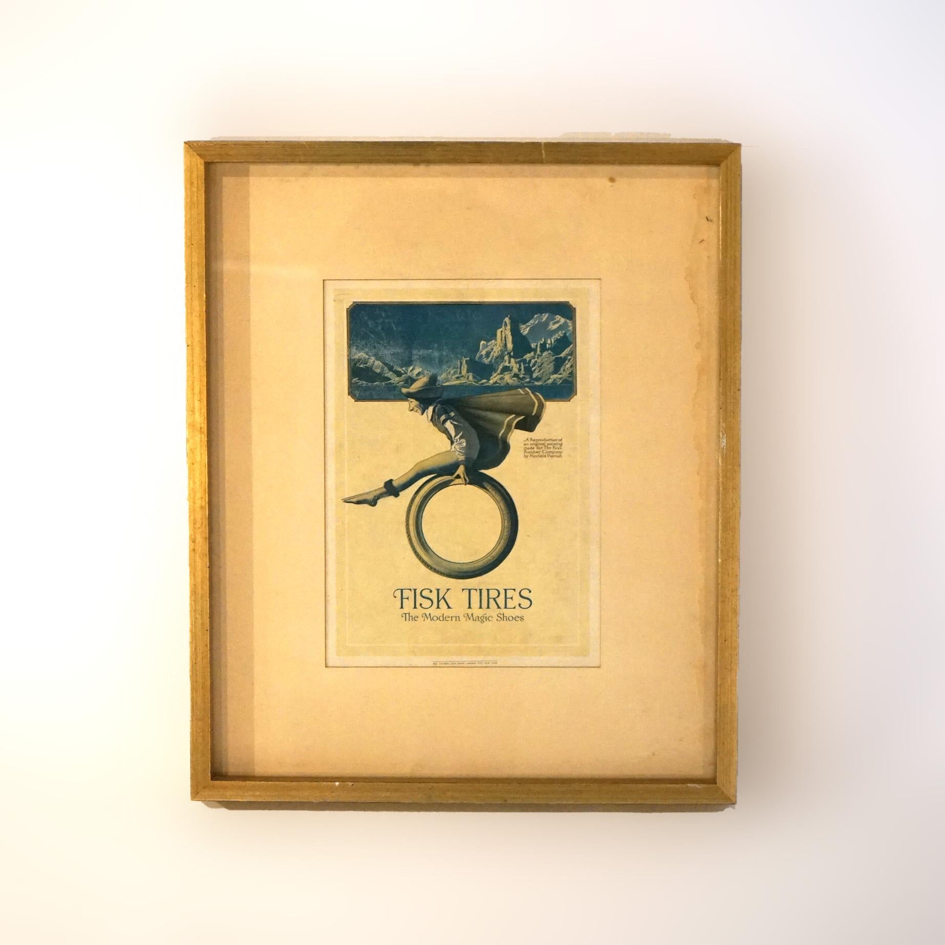 Antique Maxfield Parrish Advertising Prints (Ladies Journal, Jello & Fisk Tire) 8