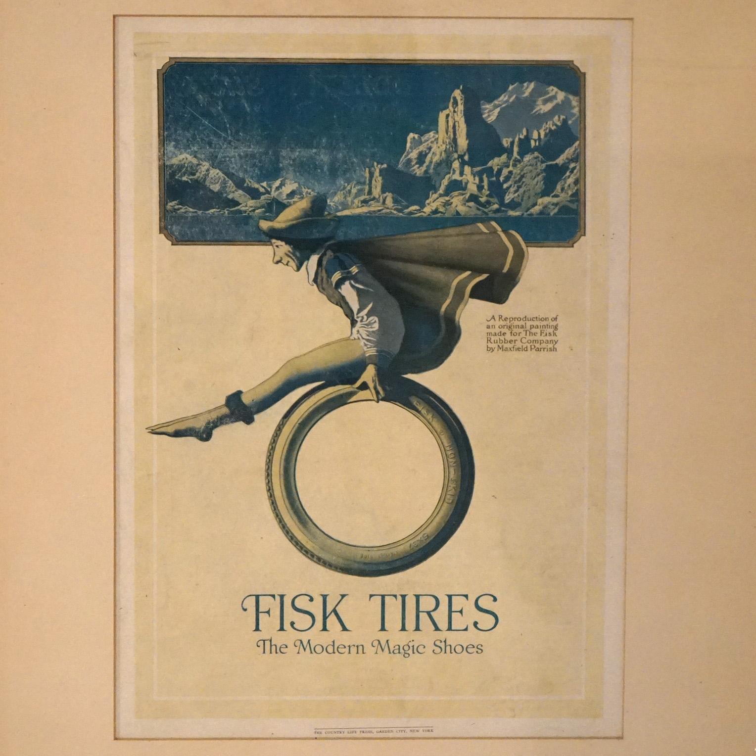 Antique Maxfield Parrish Advertising Prints (Ladies Journal, Jello & Fisk Tire) 9