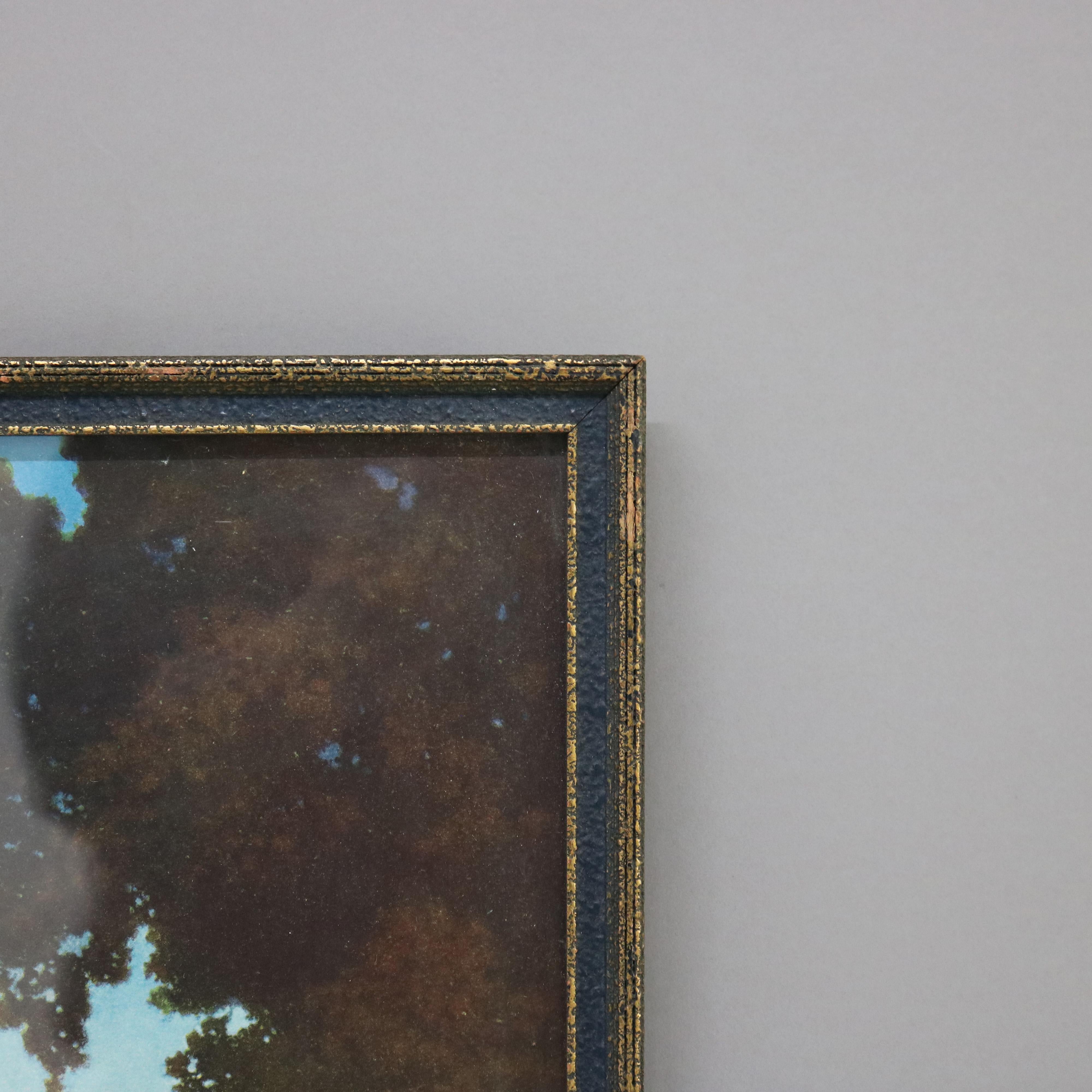Papier Antique soirée Maxfield Parrish Art Déco imprimé C1930 en vente