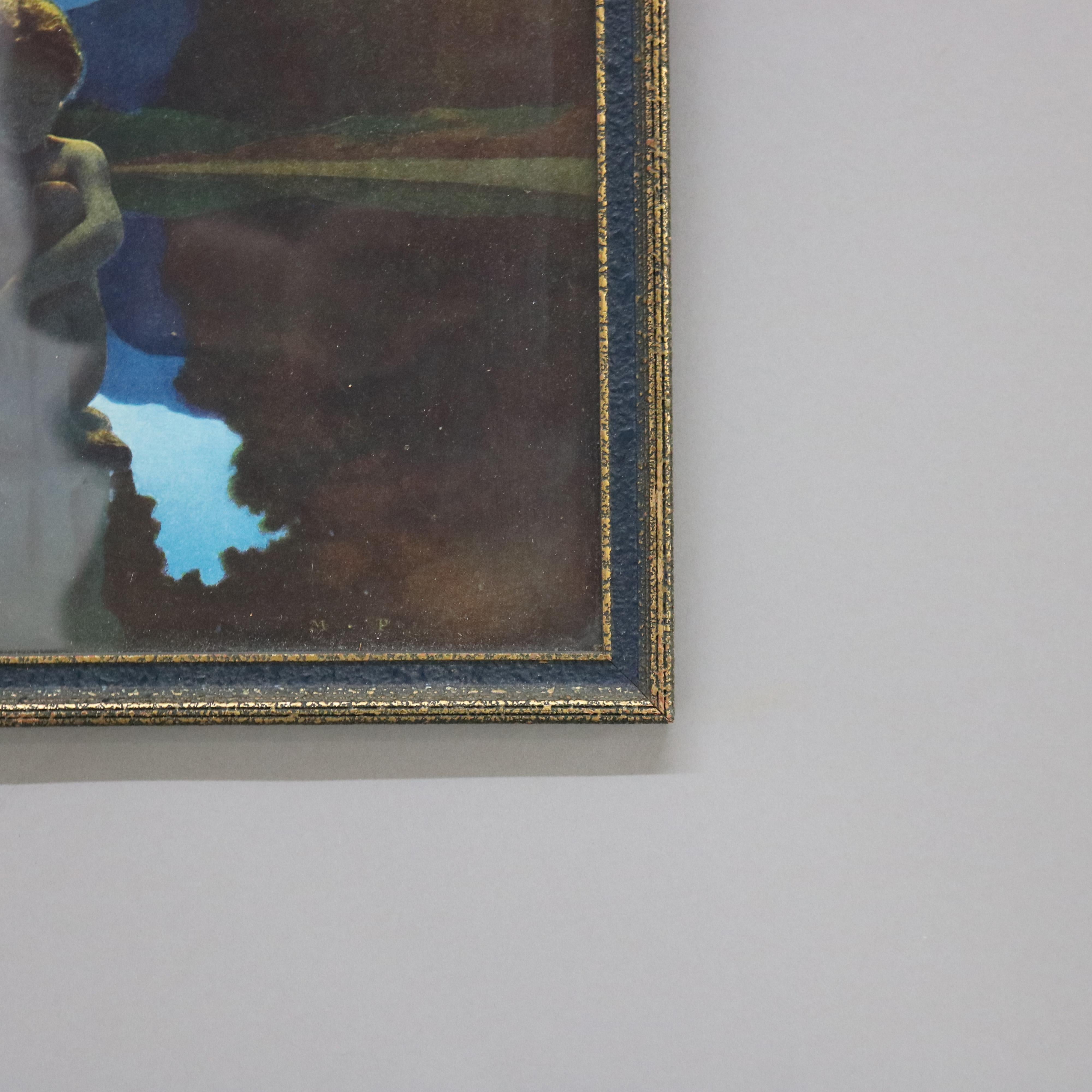 Antique soirée Maxfield Parrish Art Déco imprimé C1930 en vente 1