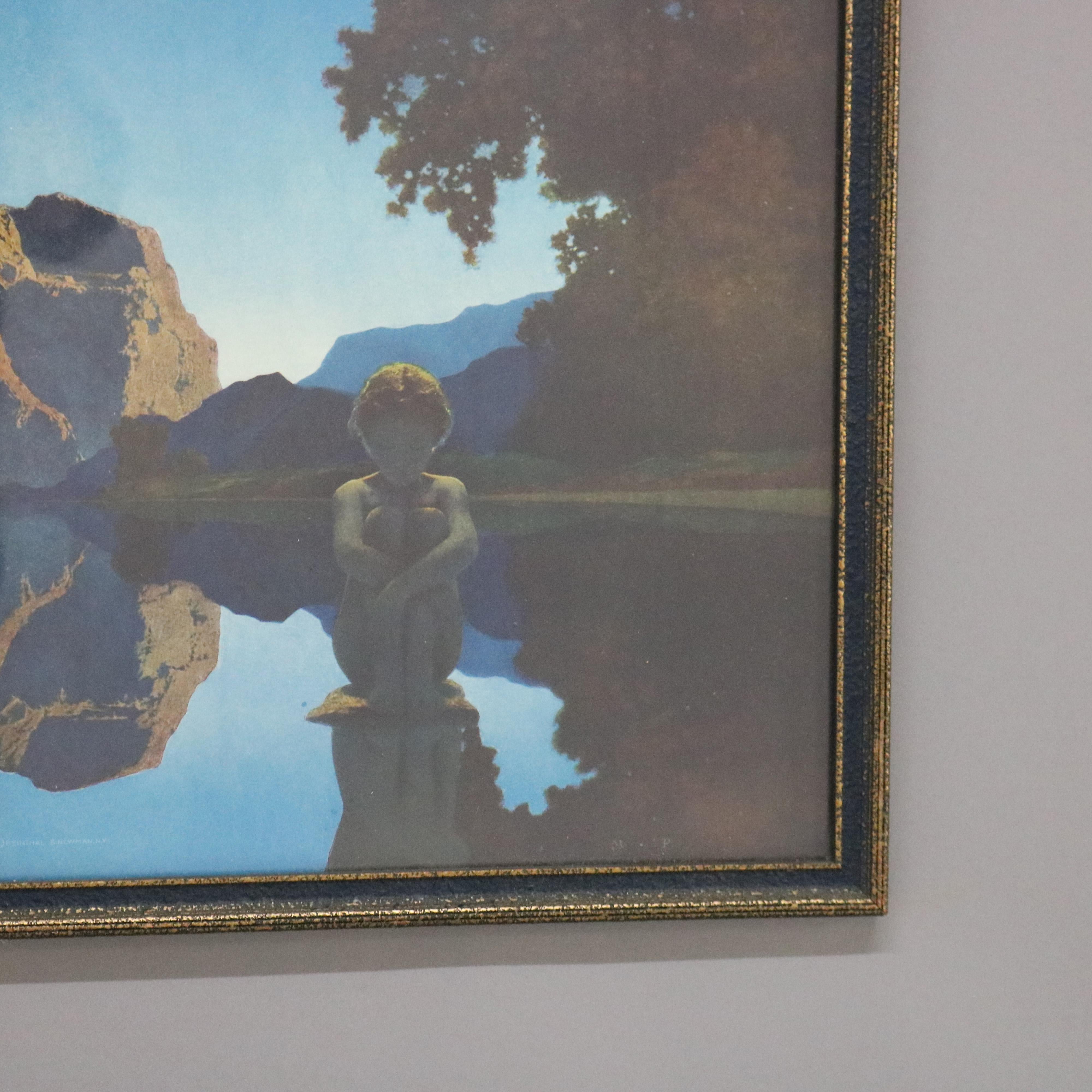 Antique soirée Maxfield Parrish Art Déco imprimé C1930 en vente 3