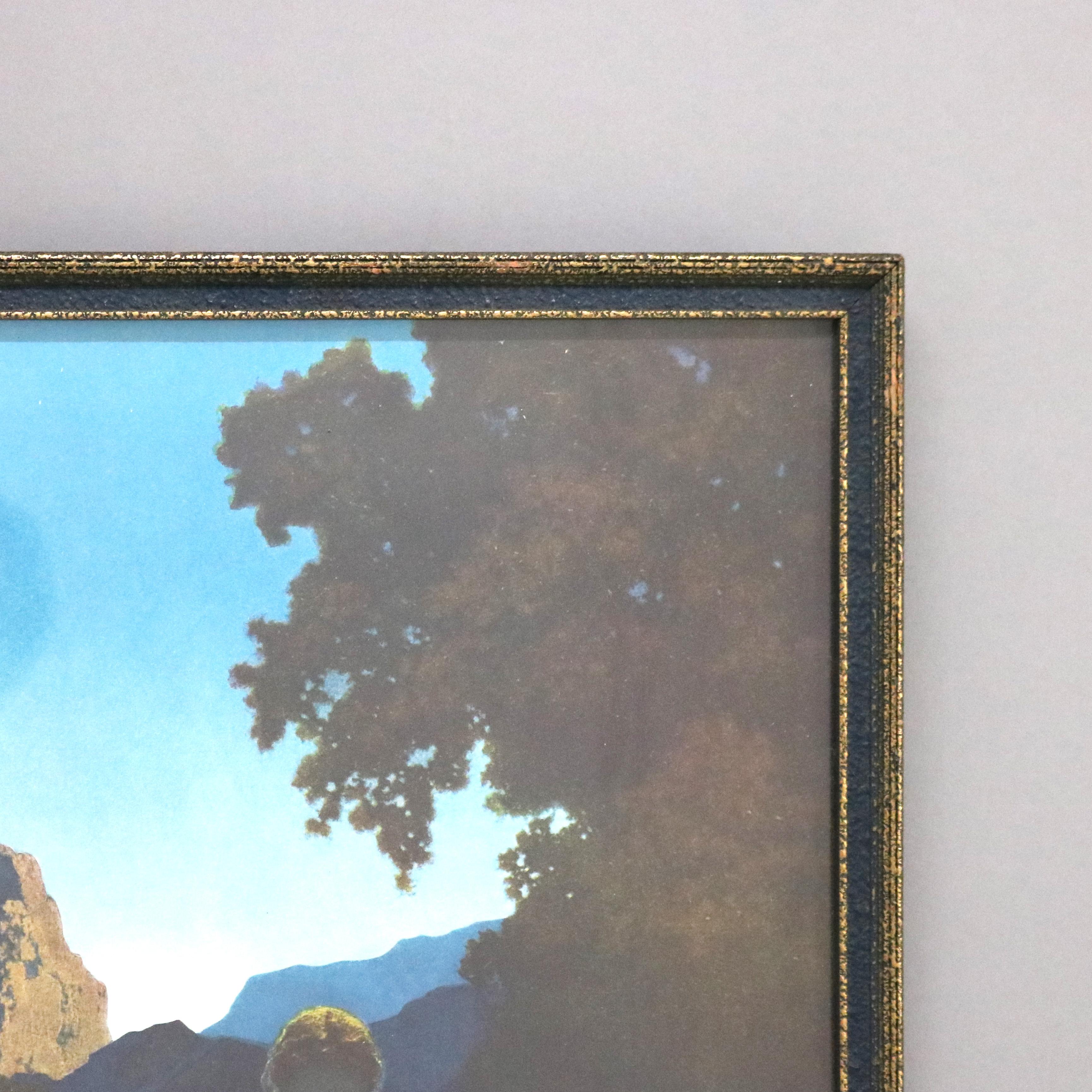 Antique soirée Maxfield Parrish Art Déco imprimé C1930 en vente 4